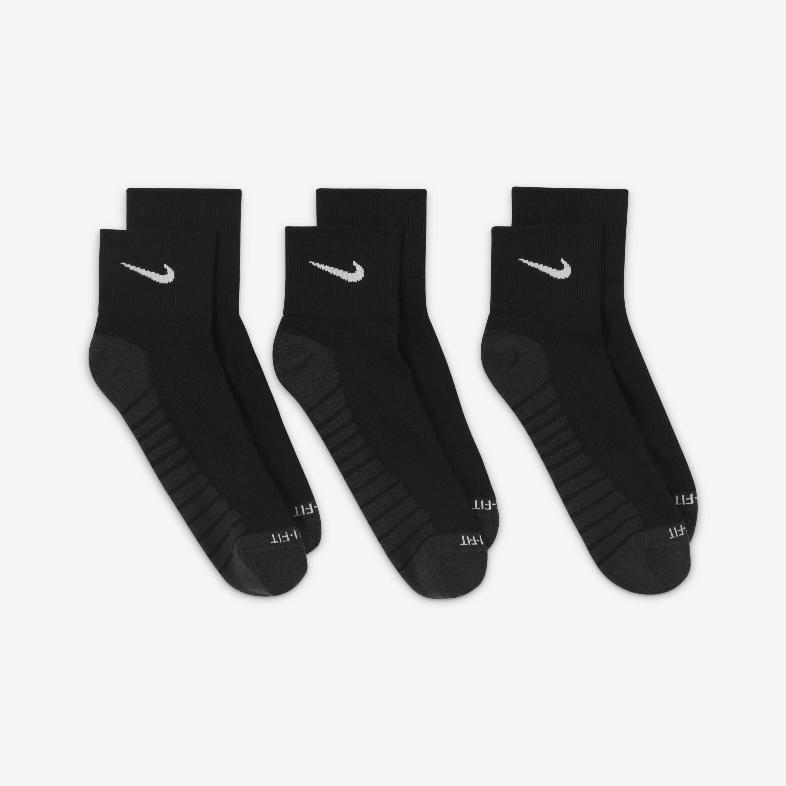 Buy Nike Everyday Max Cushioned Training Ankle Socks 3 Pairs Black Anthracite White Nike Kuwait Official