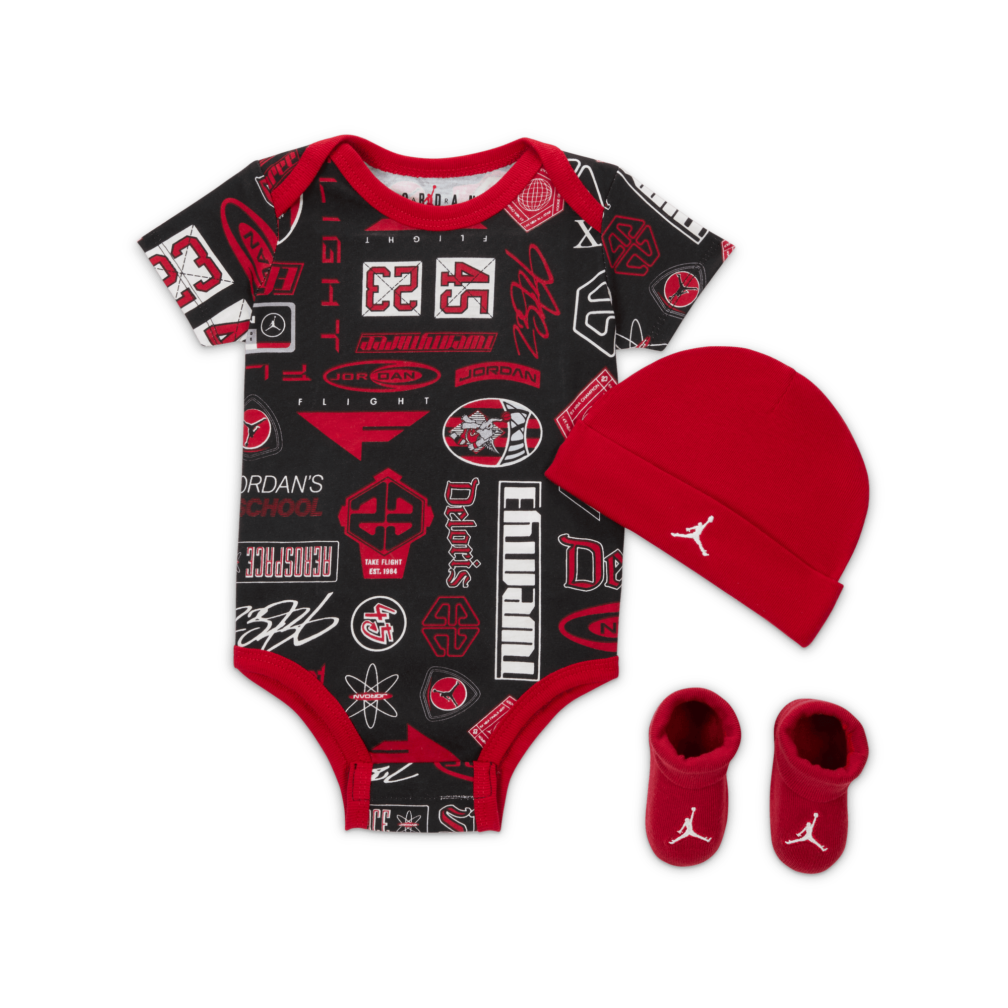 Buy Jordan Essentials Baby Printed 3-Piece Bodysuit Set Black