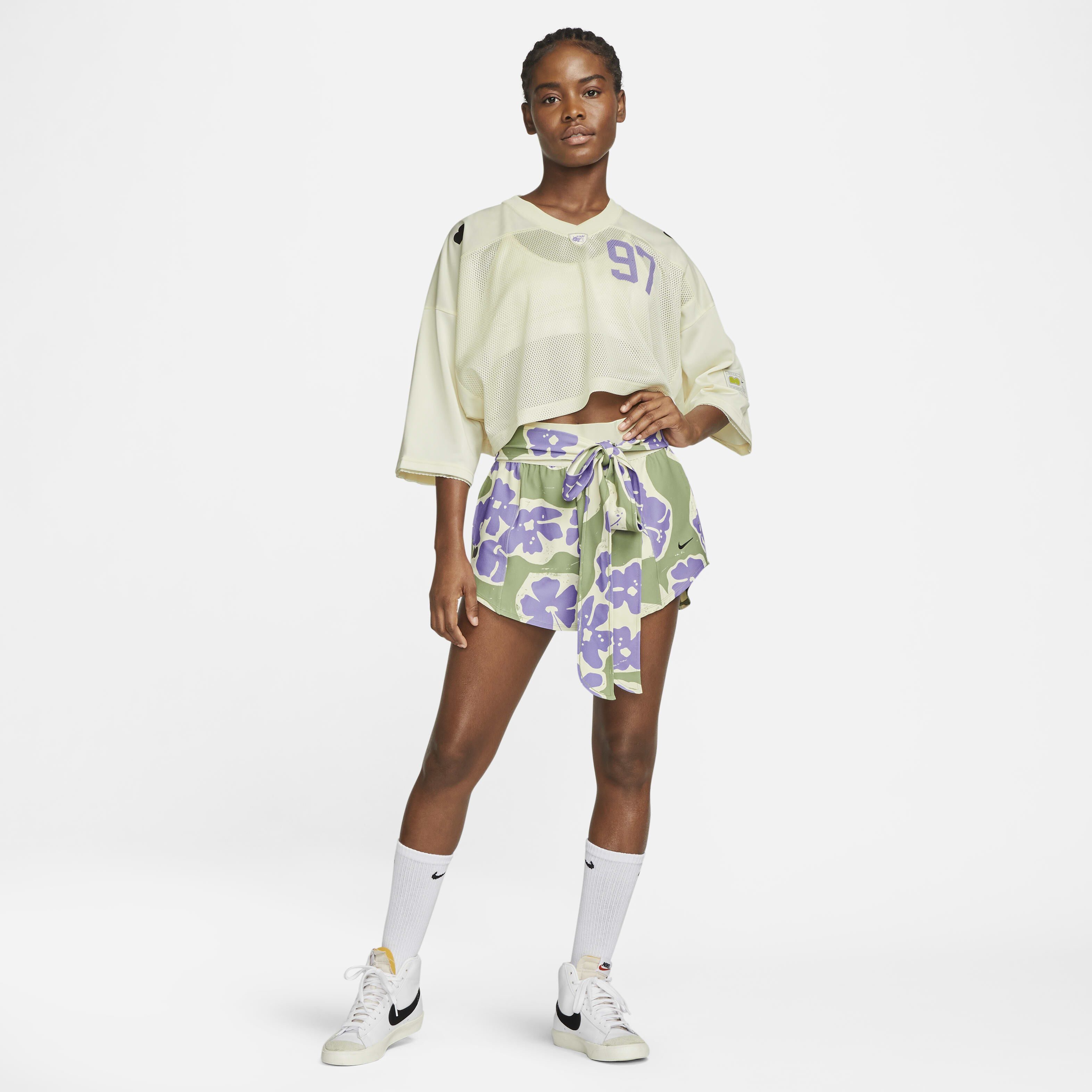 Buy Naomi Osaka Women's Printed Shorts - Oil Green/Black @ Nike Kuwait