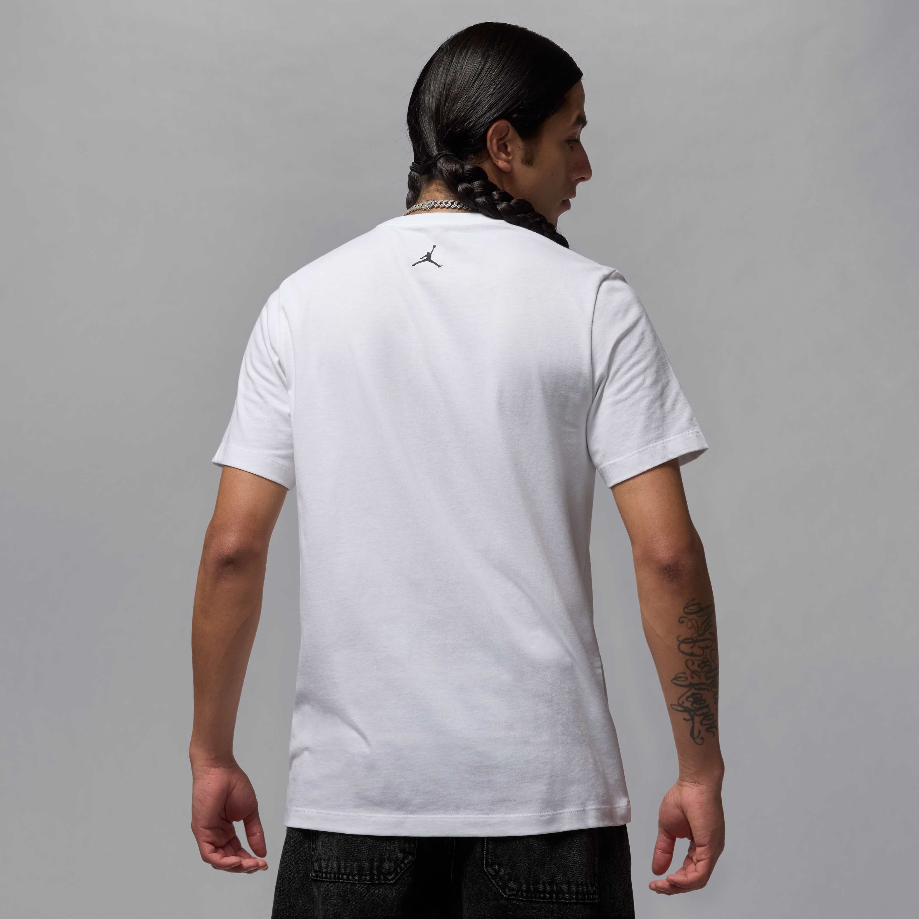 Buy Jordan Brand Men's T-Shirt - White/Black | Nike Kuwait