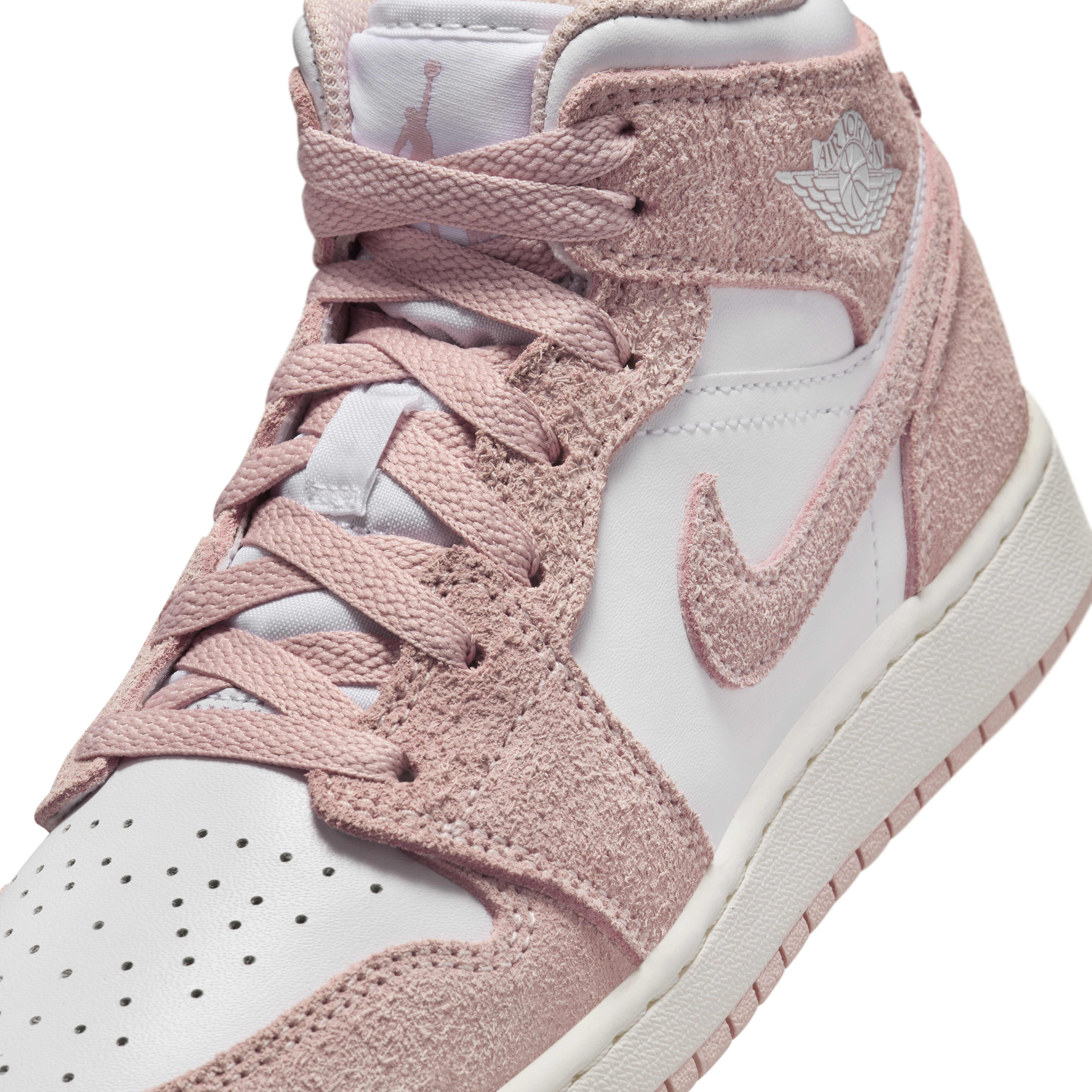 Buy Air Jordan 1 Mid SE Older Kids Shoes White Sail Legend Pink Nike Kuwait Official