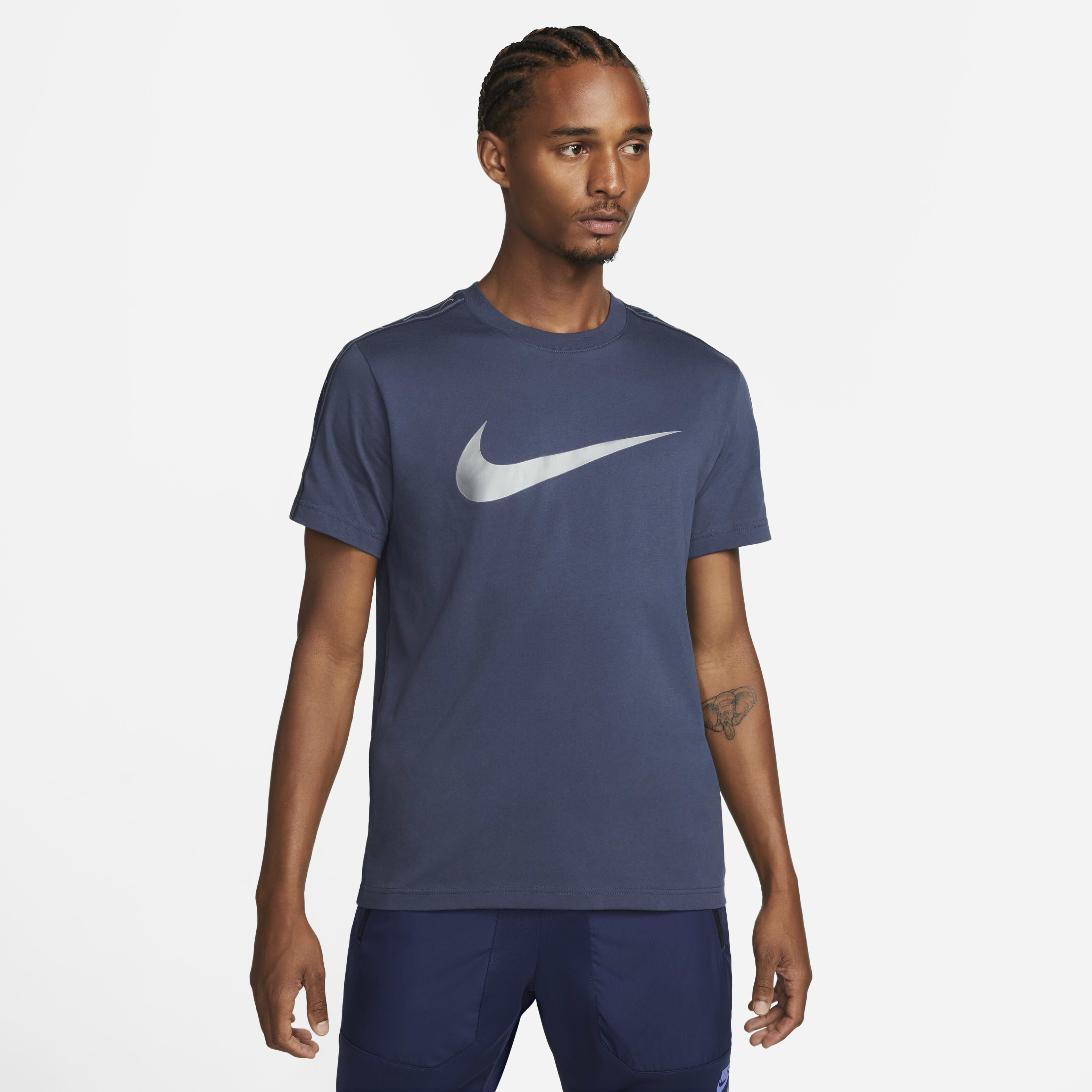 Buy Nike Sportswear Repeat Men's T-Shirt Thunder Blue/Metallic