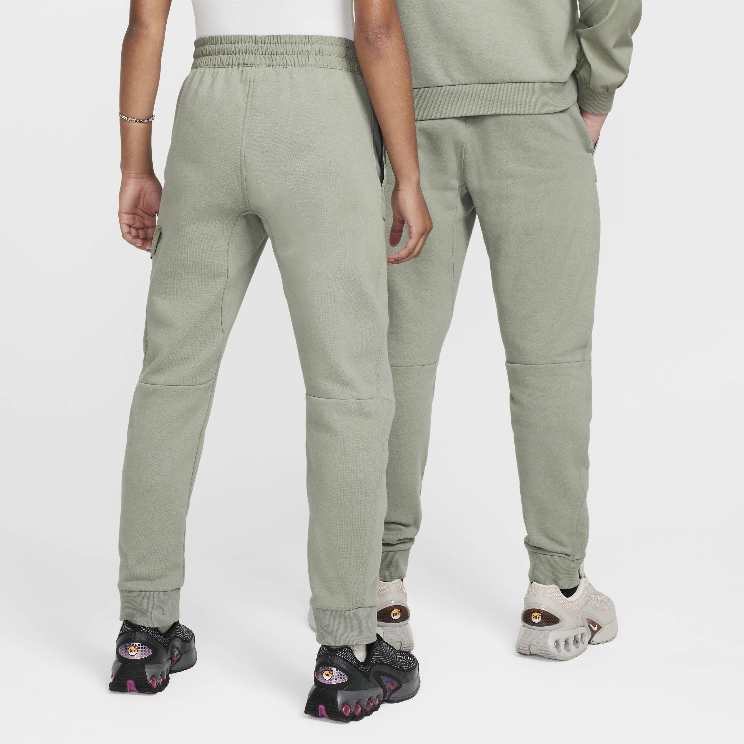 Buy Nike Sportswear City Utility EasyOn Older Kids Fleece Trousers Dark Stucco Black Nike Kuwait Official