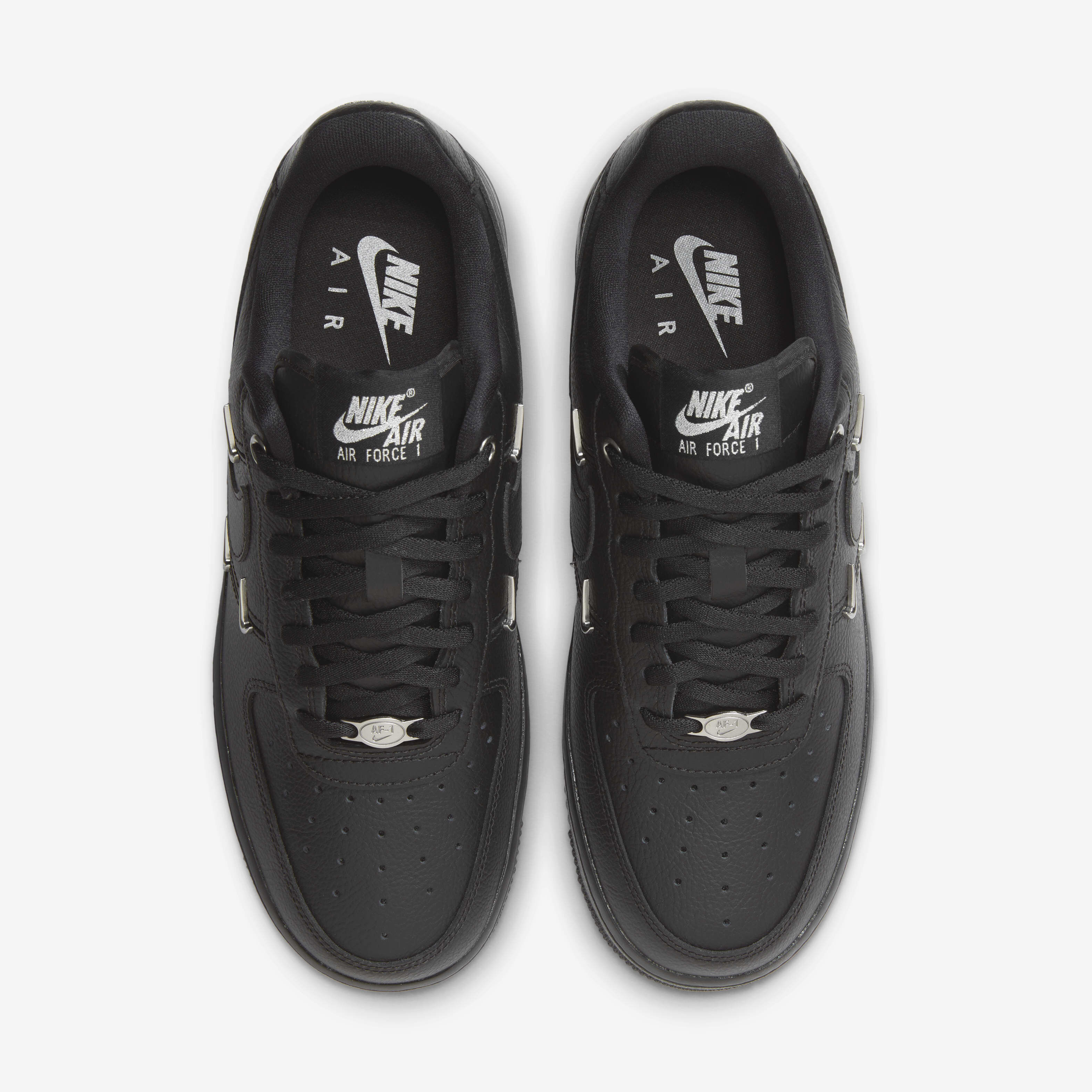 Nike air force 1 7 trainers black black white f hotsell