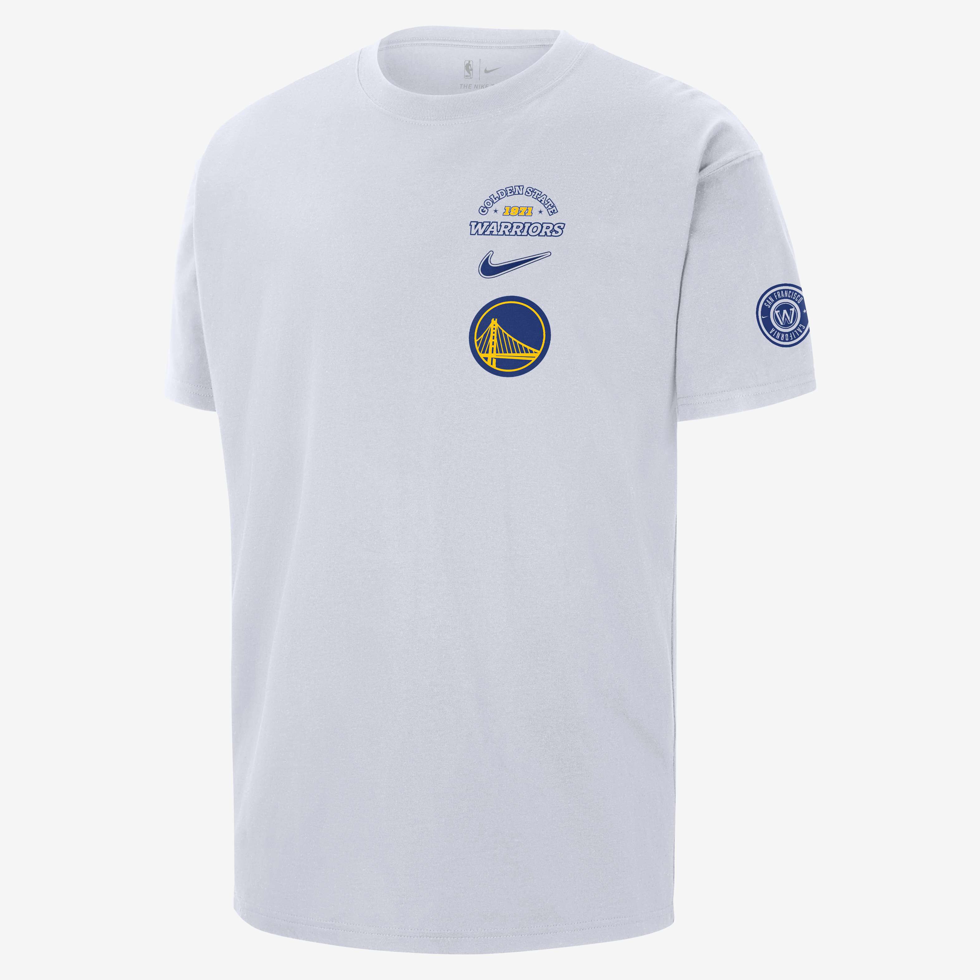 Buy Golden State Warriors Courtside Men s Nike NBA T Shirt White Nike Kuwait Official