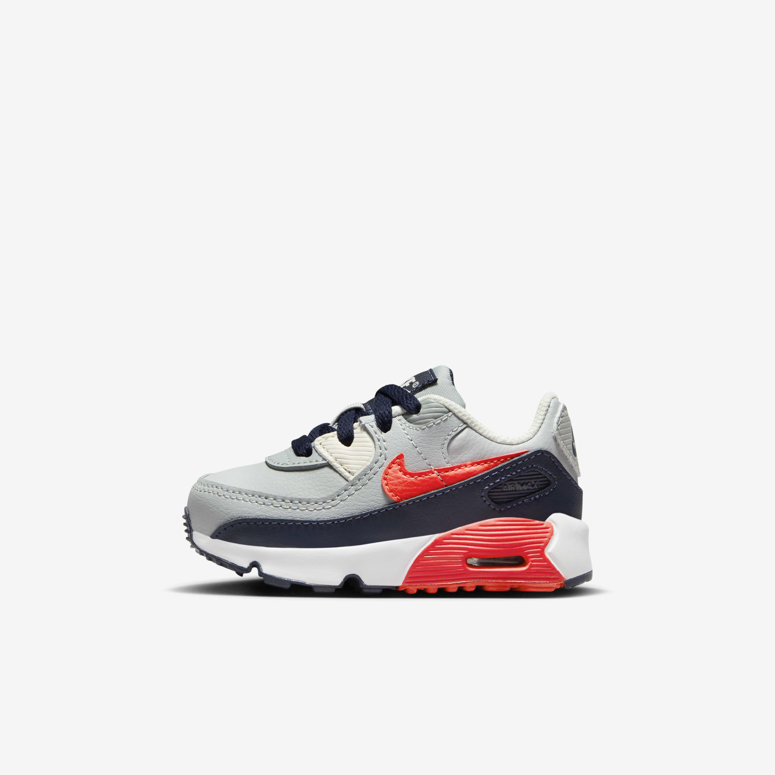 Buy Nike Air Max 90 LTR Baby Toddler Shoes Light Smoke Grey Dark Obsidian Phantom Bright Crimson Nike Kuwait Official