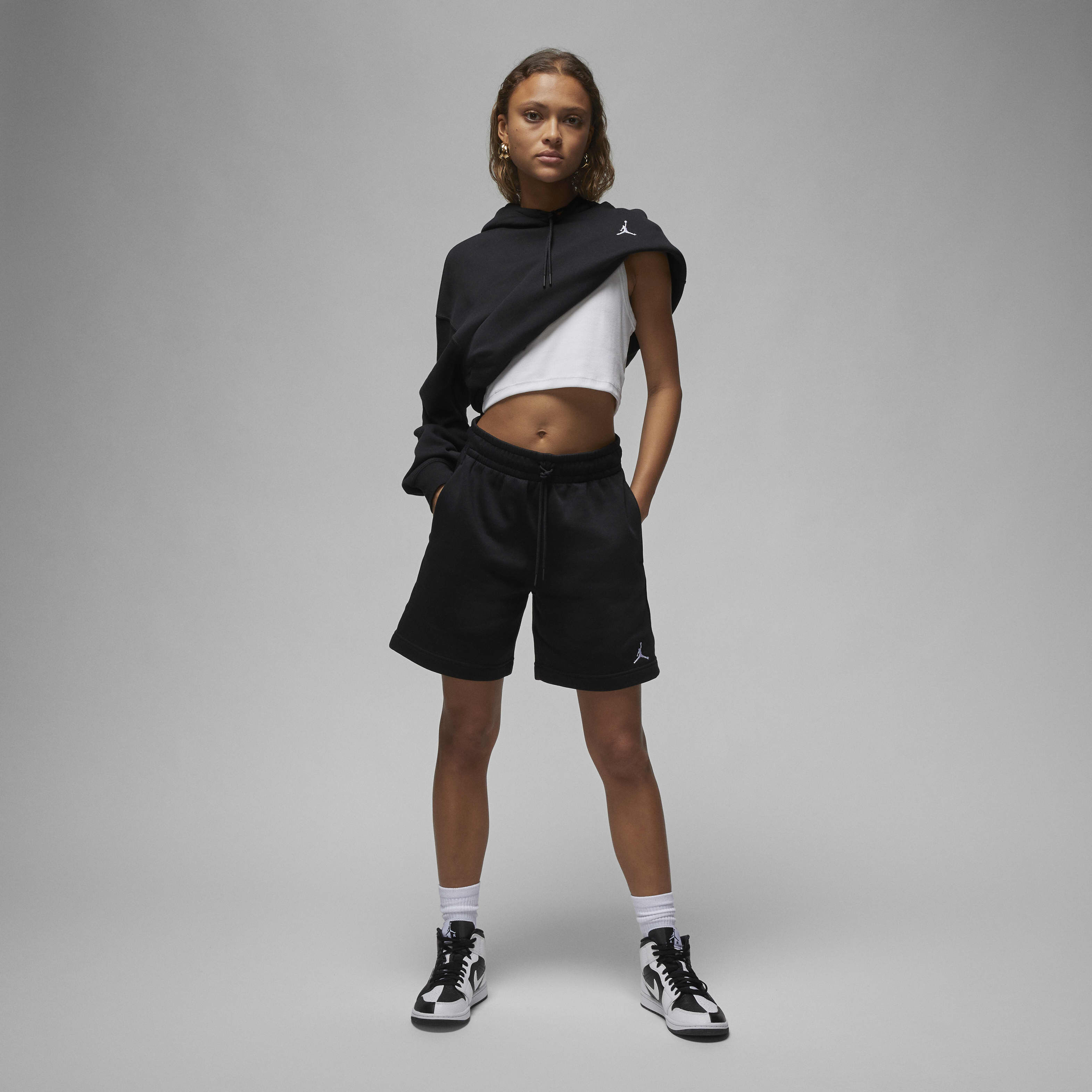 ★ Nike★ Jordan Brooklyn Fleece Shorts W Black White HJ136 Jordan Men's Brooklyn Fleece Shorts | Dick's Sporting Goods