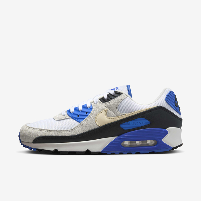 Buy Nike Air Max 90 Premium Men's Shoes White/Racer Blue/Black