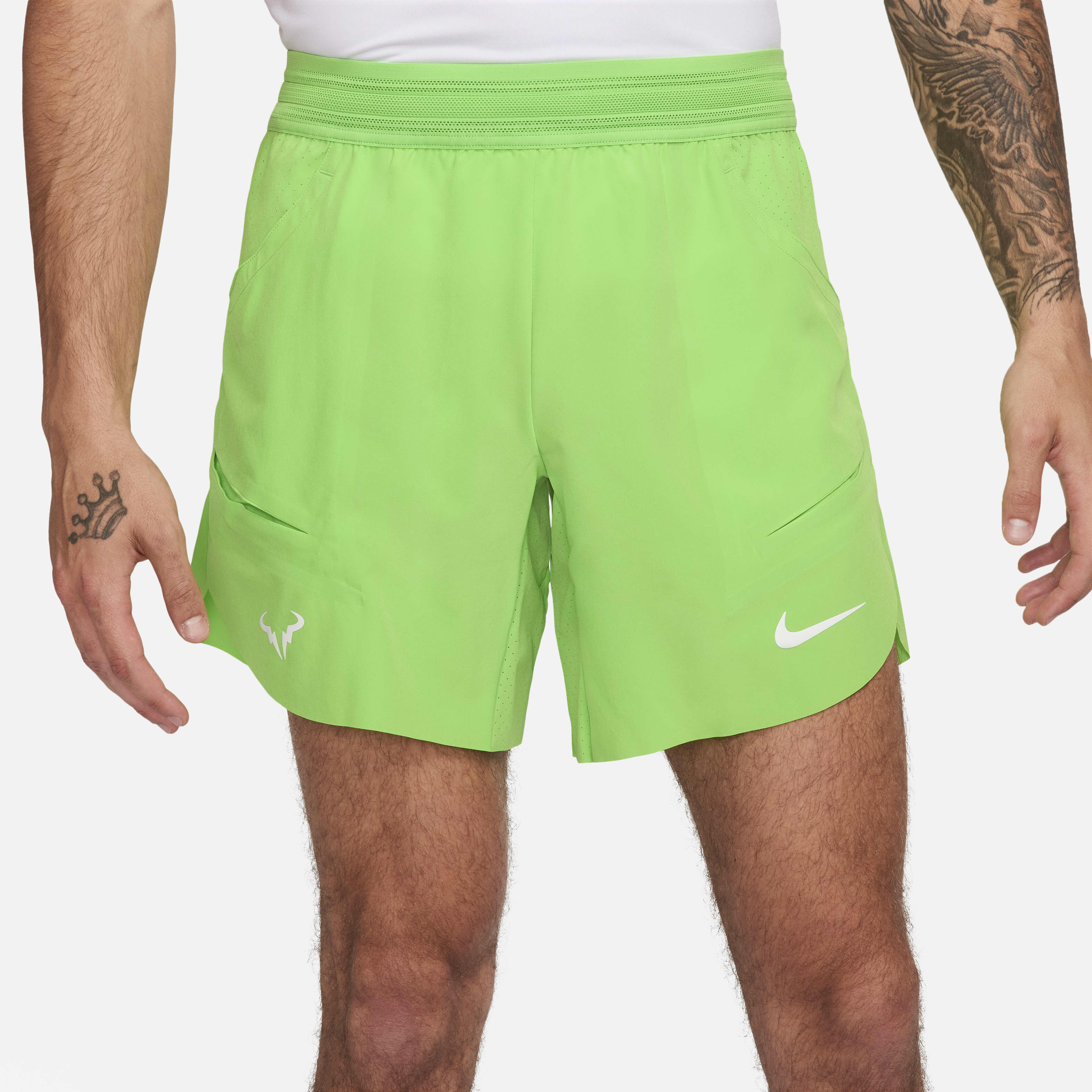 Buy Rafa Men s Nike Dri FIT ADV 18cm approx. Tennis Shorts Action Green White Nike Kuwait Official