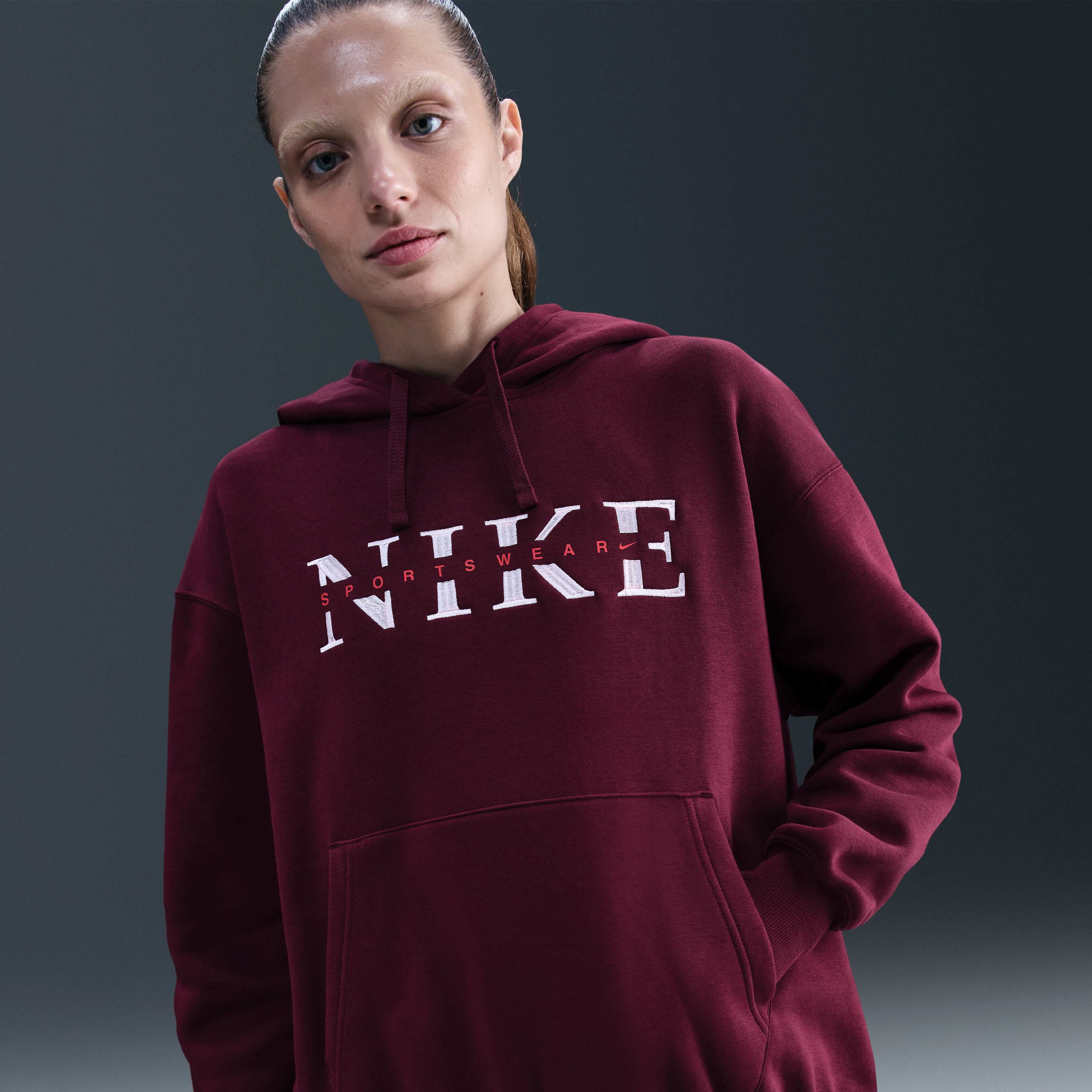 OURs ローズ着用 NIKE フーディ 90s パーカー Nike Sportswear Phoenix Fleece Women's Oversized Pullover Hoodie
