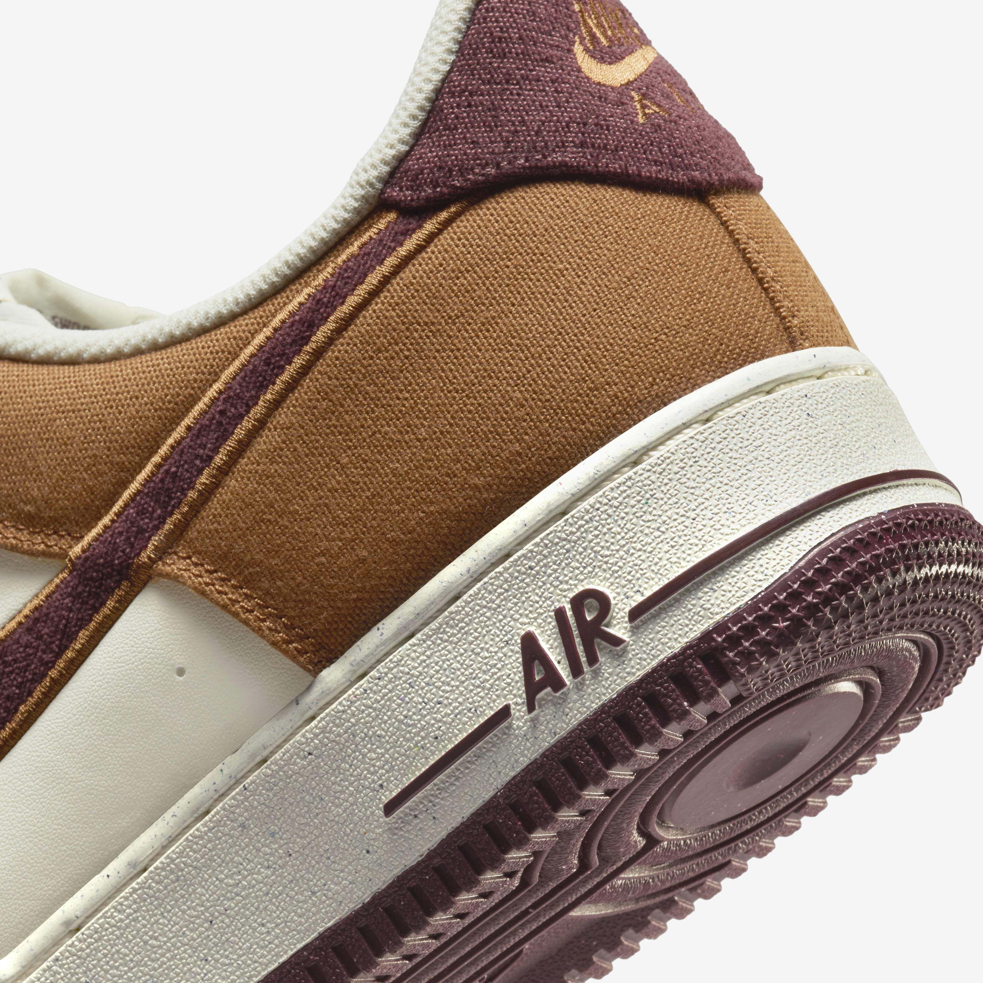 Buy Nike Air Force 1 07 LV8 Men s Shoes Light British Tan Coconut Milk Gum Dark Brown Burgundy Crush Nike Kuwait Official