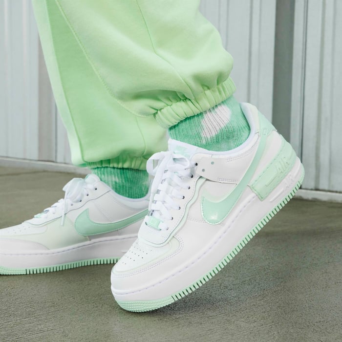 Buy Nike Air Force Shadow Women's Shoes White/Barely Green