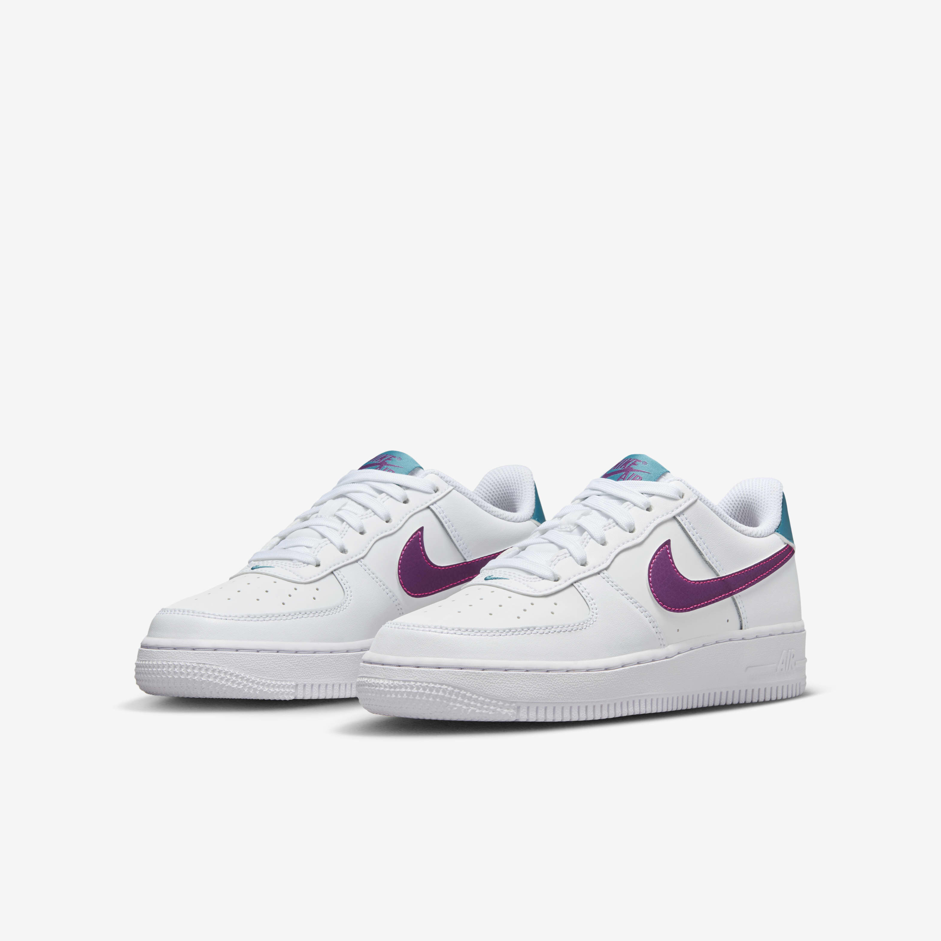 Nike air force 1 purple swoosh on sale