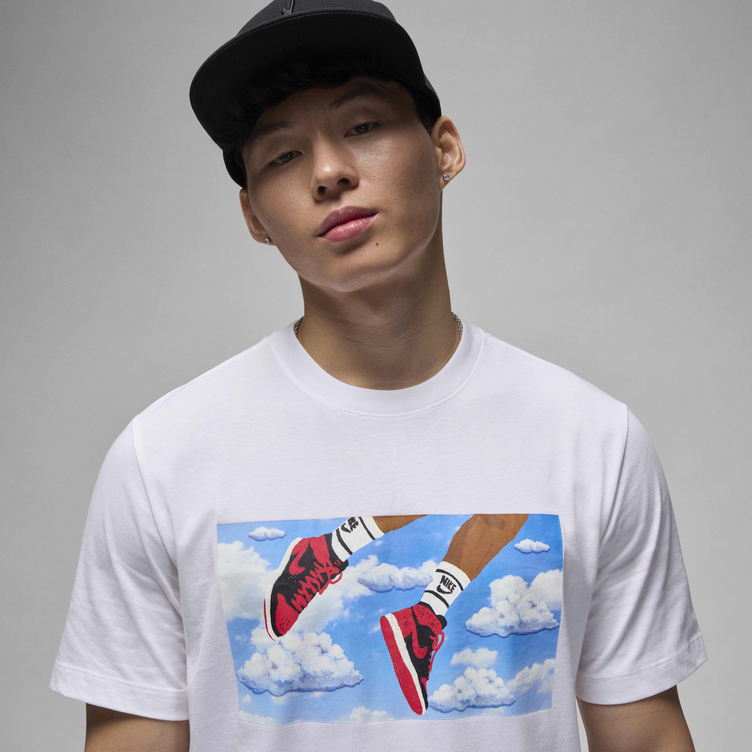 ★ Nike★ Jordan Flight Essential T-Shirt M White Black HJ2 Jordan Flight Essentials T-Shirt (Black/White/White) – Two 18