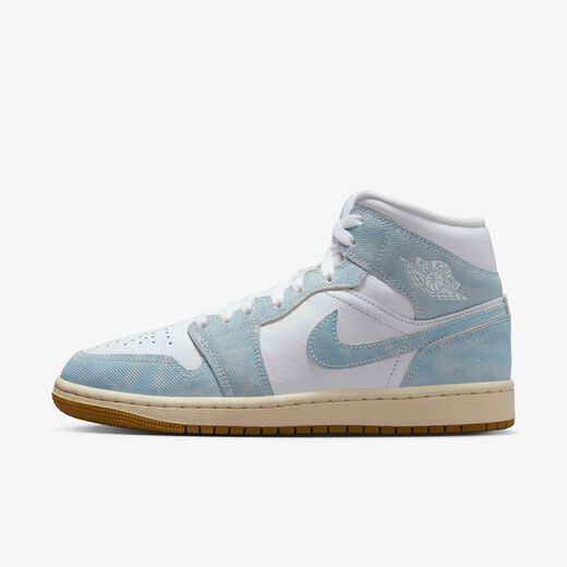 للنساء-جوردن, Air Jordan 1 Mid 'Denim Gum', حذاء للنساء