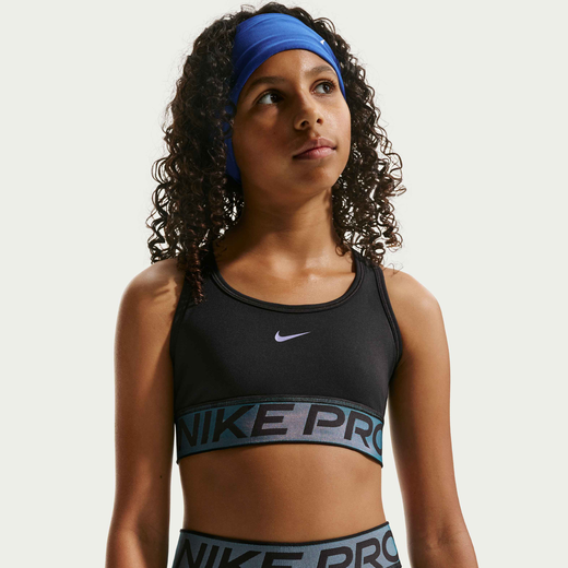 Sports Bras-Nike, Nike Pro Swoosh, Older Kids' Sports Bra with Shine Accents