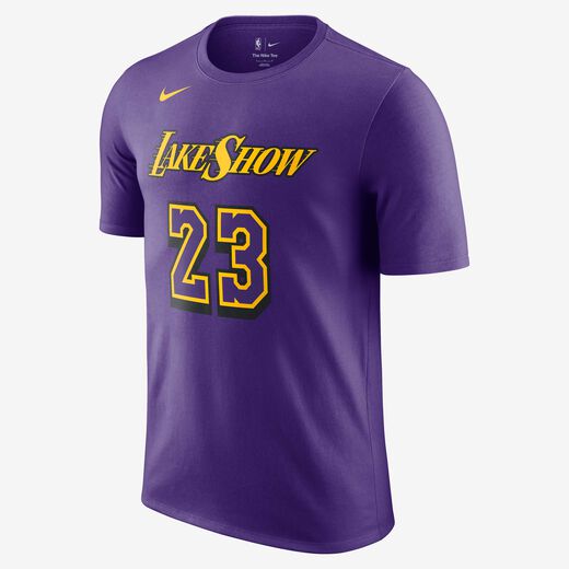 Clothing-Nike, LeBron James Los Angeles Lakers Essential City Edition, Men's Nike NBA T-Shirt