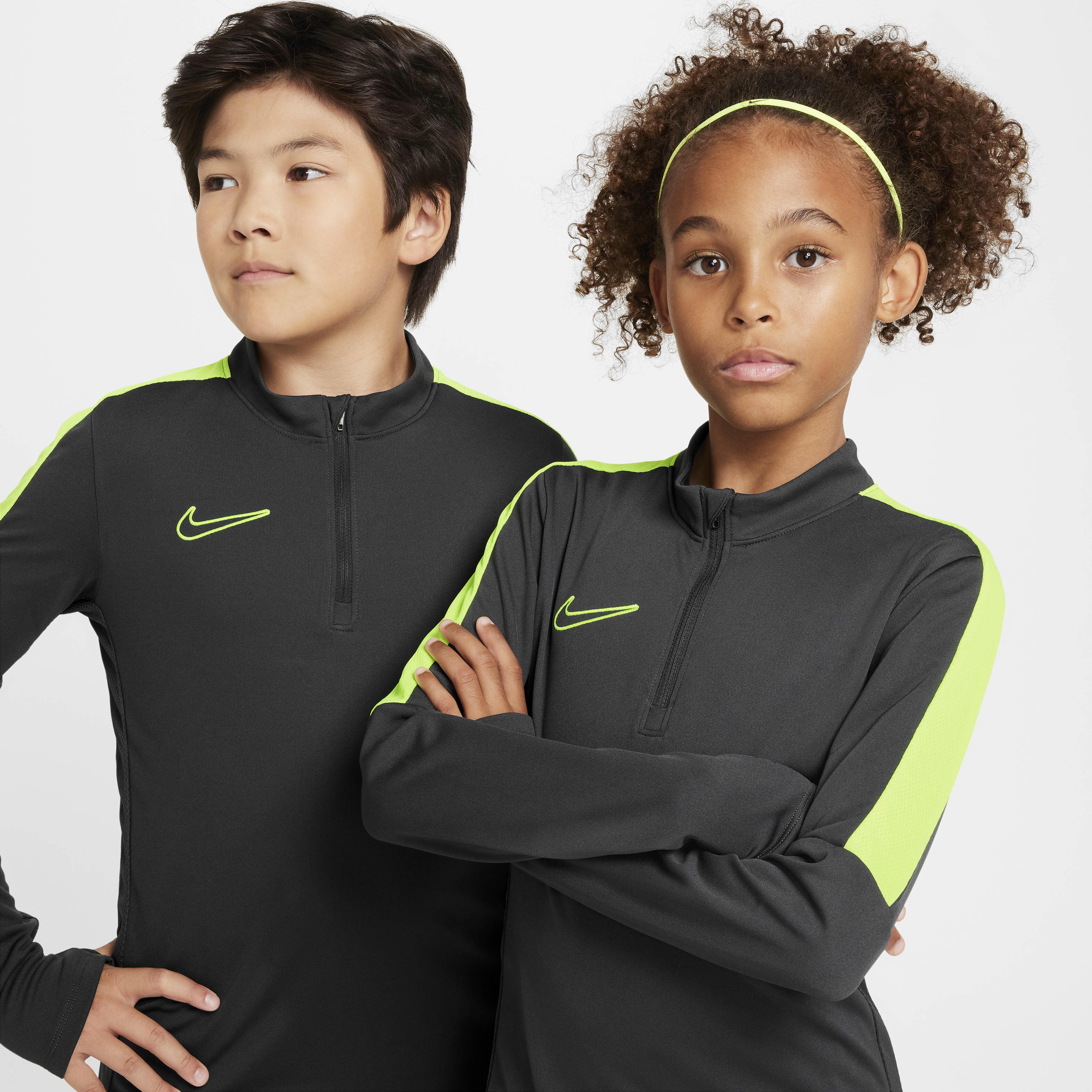 Buy Nike Dri FIT Academy Older Kids Football Drill Top Anthracite Volt Volt Nike Kuwait Official