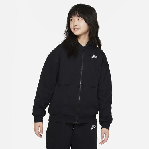 Hoodies & Sweatshirts-Nike, Nike Sportswear Club Fleece, Older Kids' Oversized Full-Zip Hoodie