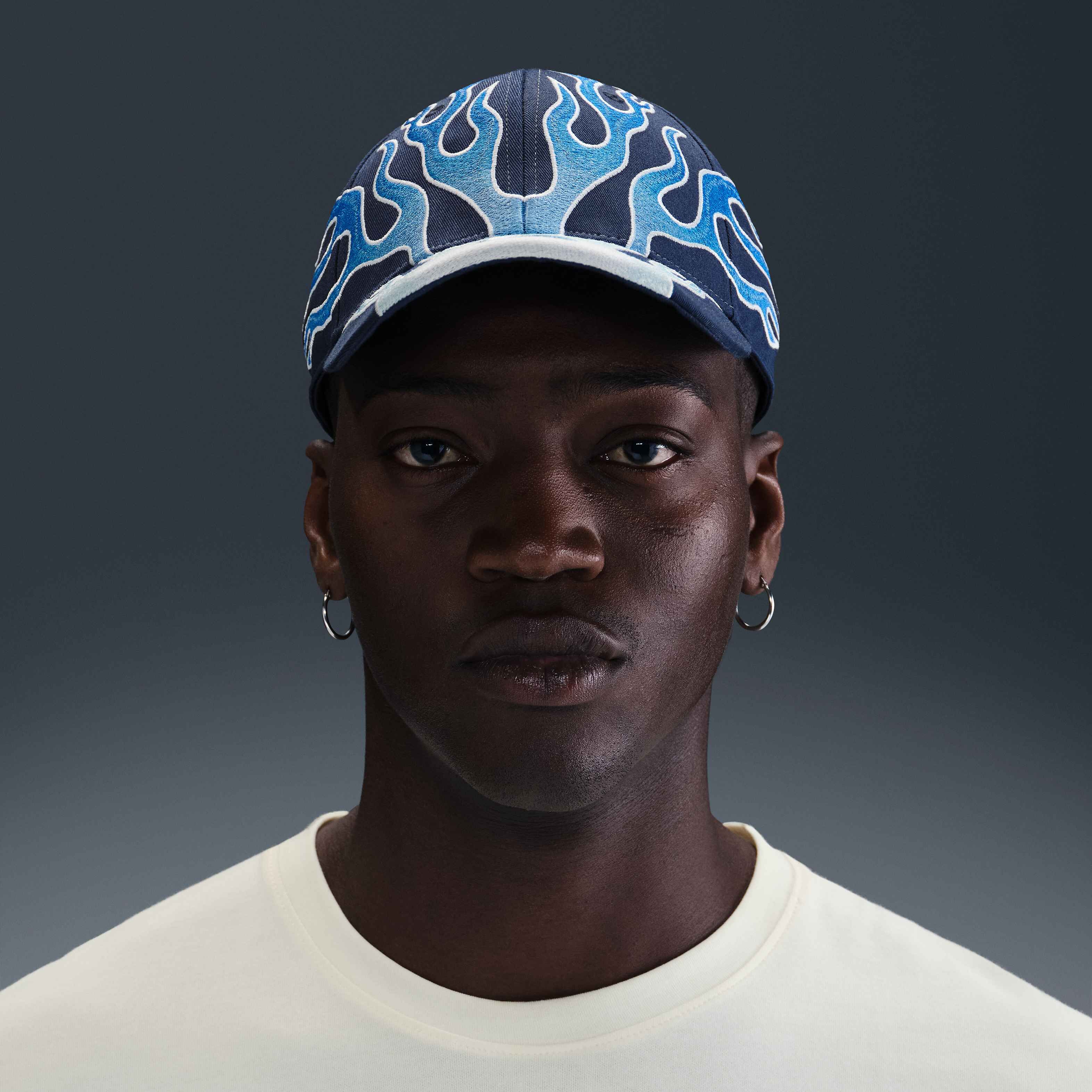 Buy Nike Club Cap Structured OG Flame Cap - Midnight Navy