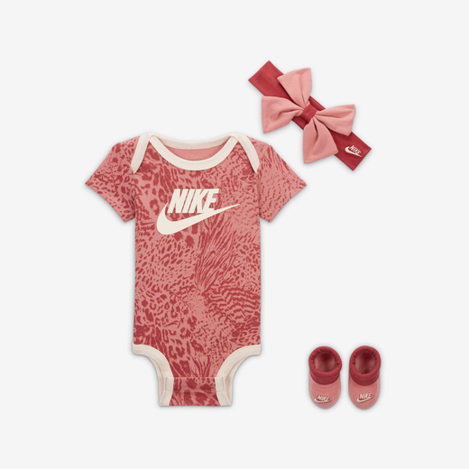 Bodysuits-Nike, Nike Wild Side 3-Piece Boxed Set, Baby 3-Piece Bodysuit Set