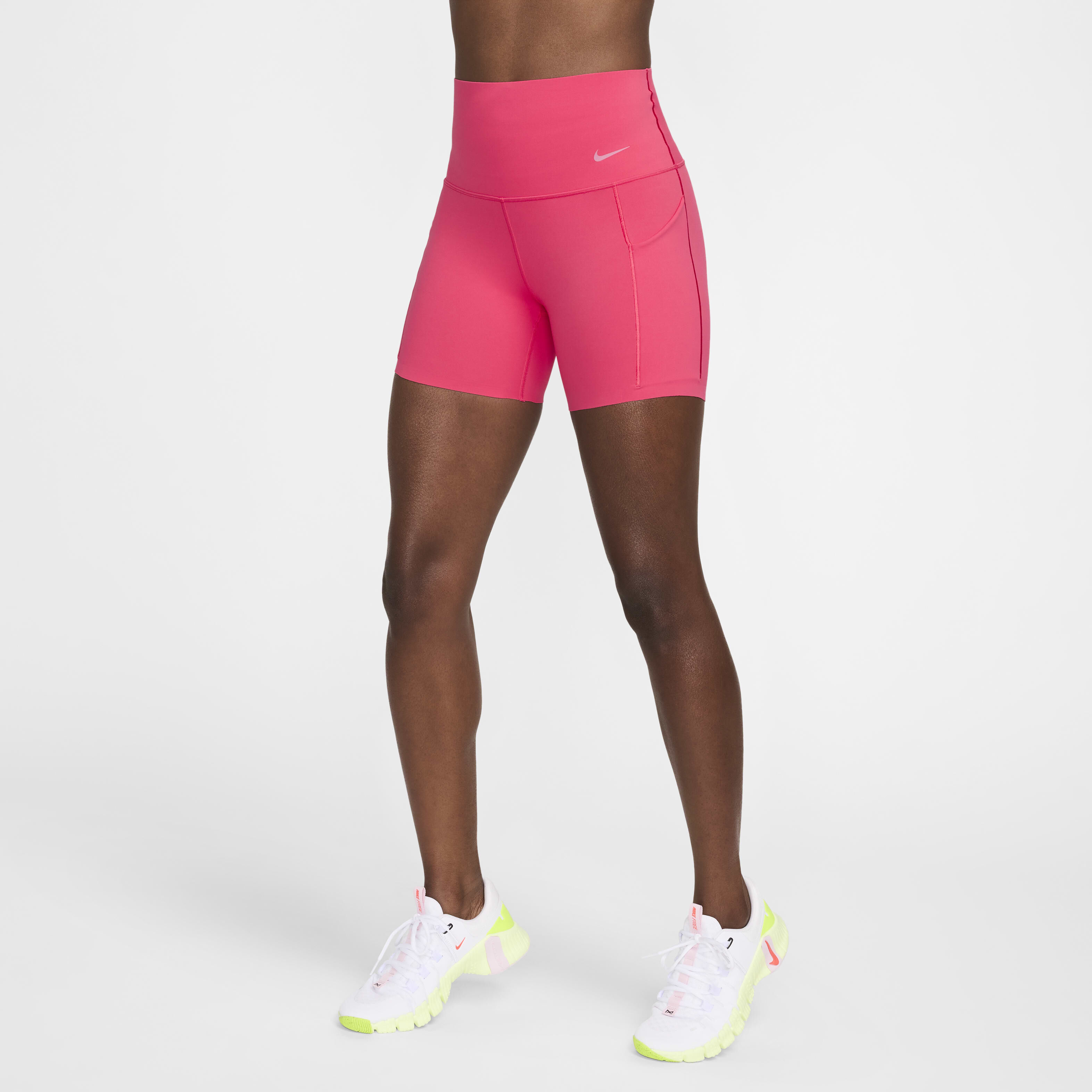 Buy Nike Universa Women s Medium Support High Waisted 12.5cm approx. Biker Shorts With Pockets Nike Kuwait Official