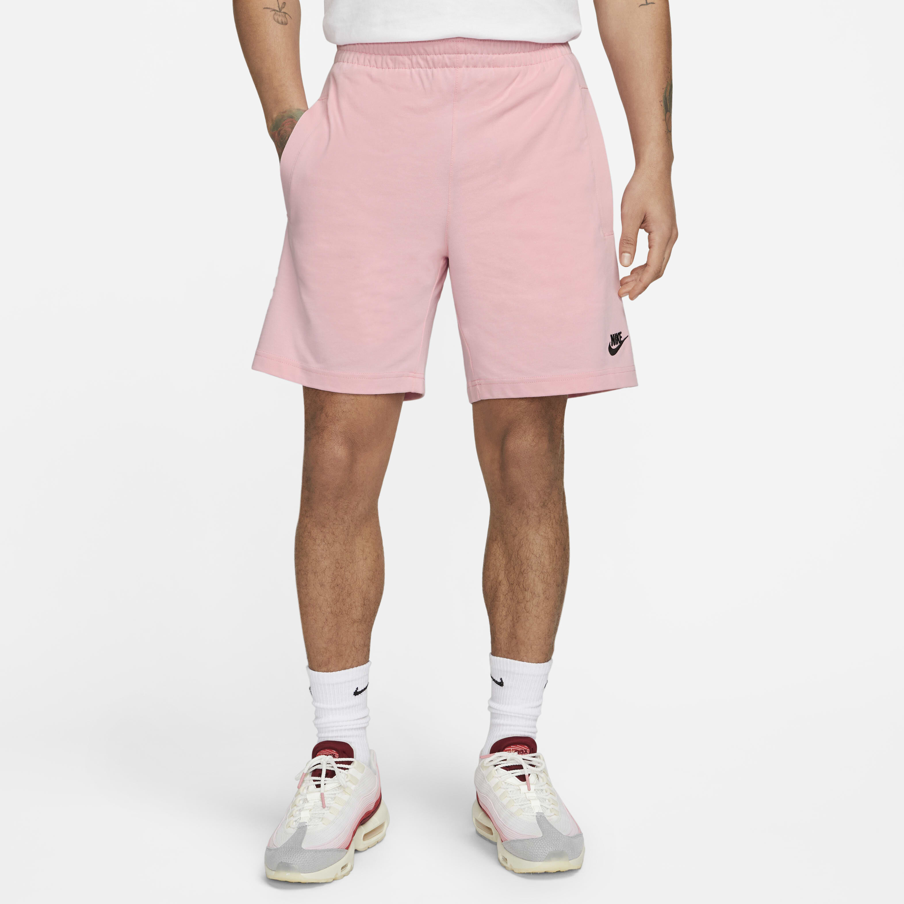 nike pink sweat shorts