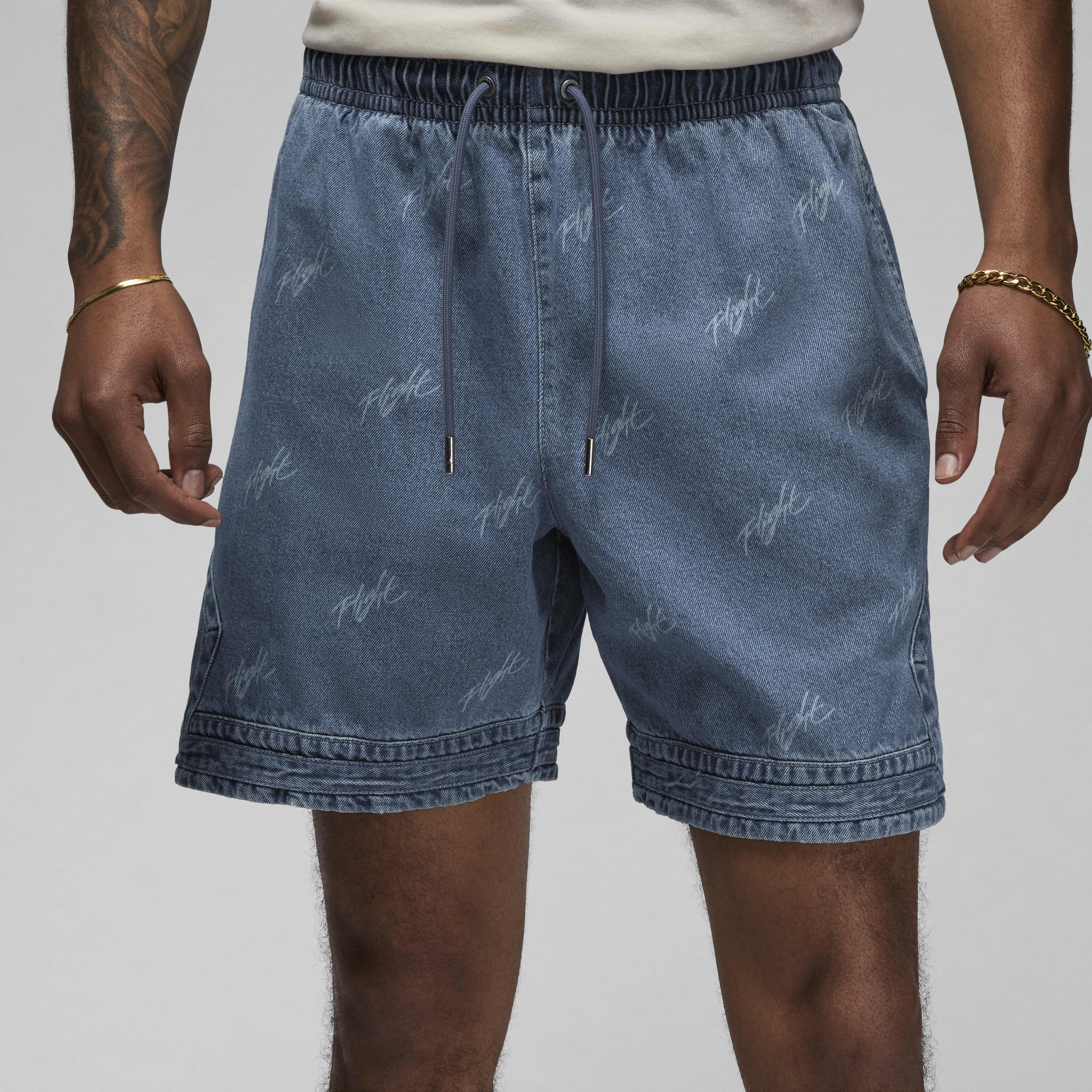 Buy Jordan Air Men's Denim Shorts - Blue Grey | Nike Kuwait