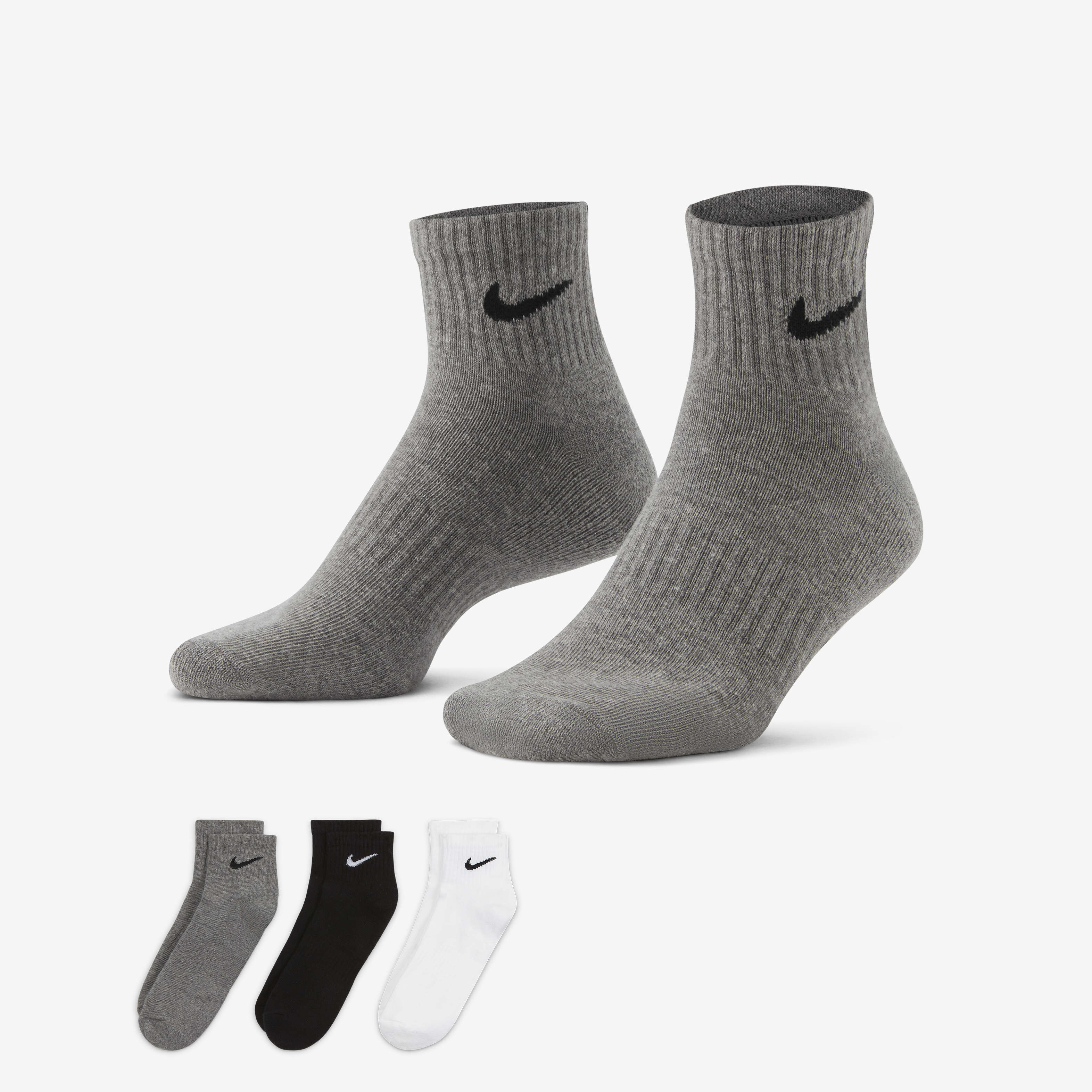 Buy Nike Everyday Cushioned Training Ankle Socks 3 Pairs Multi Colour Nike Kuwait Official