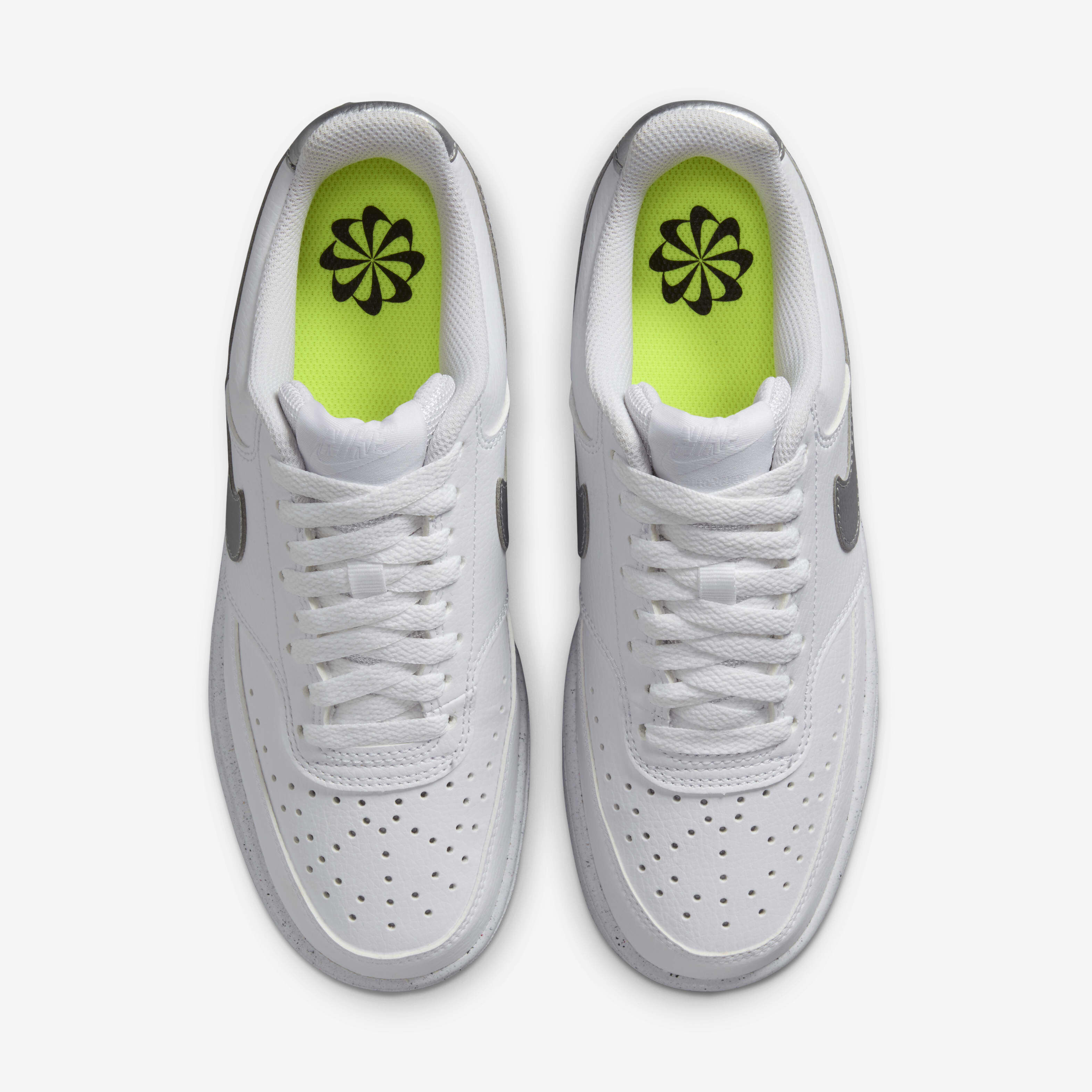Buy Nike Court Vision Low Next Nature Women's Shoes - White/White/Metallic  Silver | Nike Kuwait Official