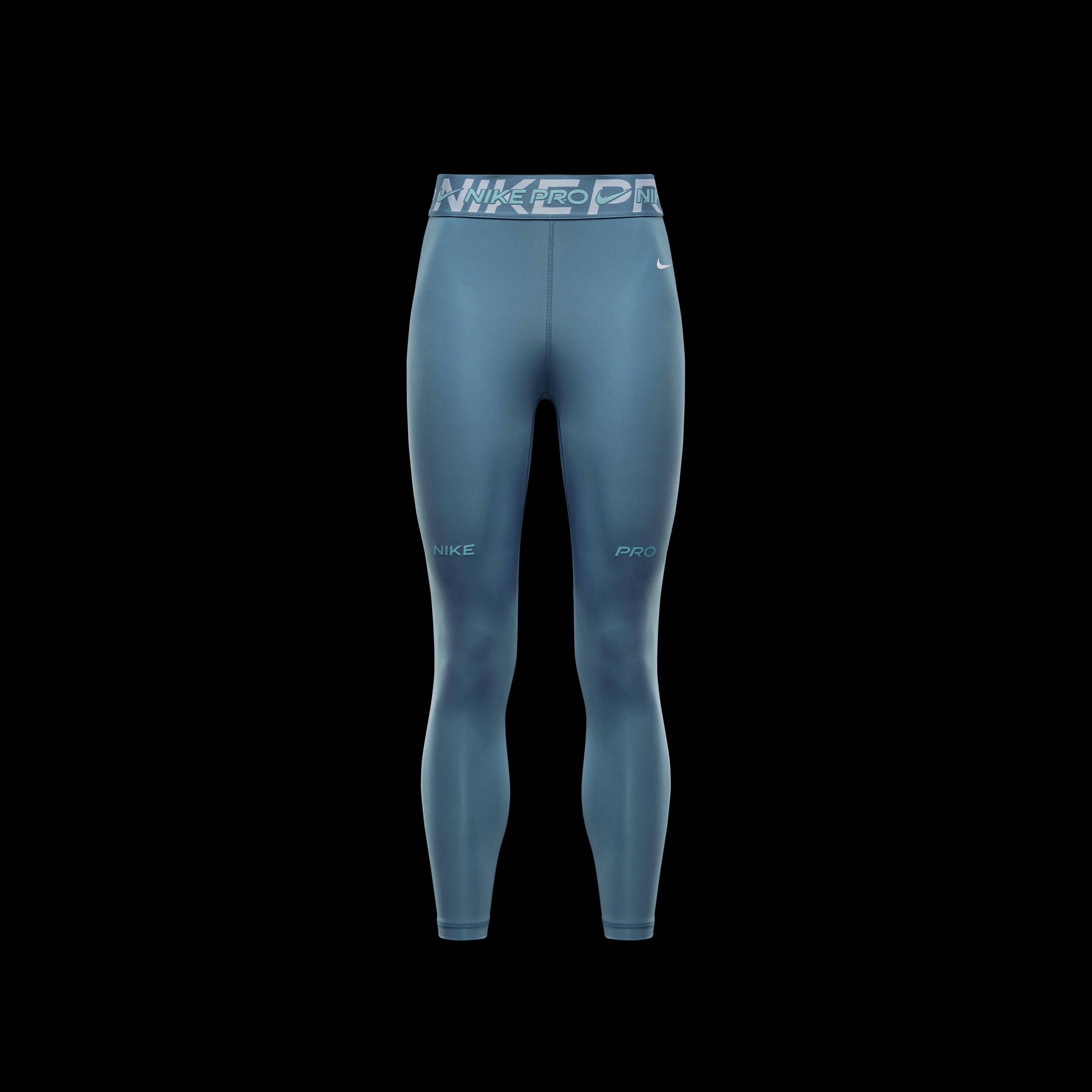 Buy Nike Pro Women s Mid Rise 7 8 Graphic Leggings Denim Turquoise Glacier Blue Green Frost White Nike Kuwait Official