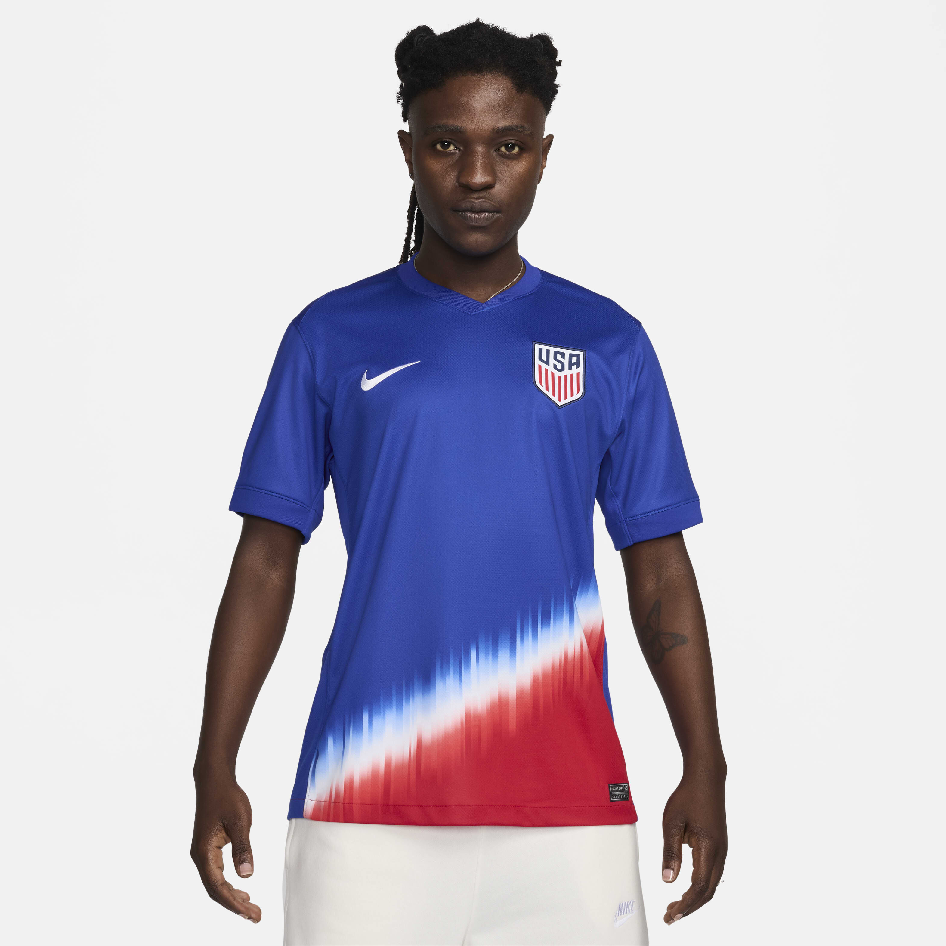 Buy USMNT 2024 Stadium Away Men s Nike Dri FIT Football Replica Shirt Old Royal Sport Red White White Nike Kuwait Official