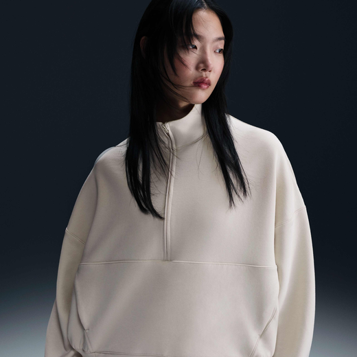 Hoodies & Sweatshirts-Nike, Nike 24.7 ImpossiblySoft, Women's Dri-FIT Oversized 1/2-Zip Top