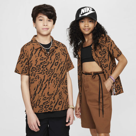 Kids' T-Shirts-Nike, Nike SB, Older Kids' Dri-FIT Button-Down Skate Top