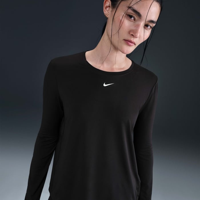 Buy Nike One Classic Women's Dri-FIT Long-Sleeve Top Black/White
