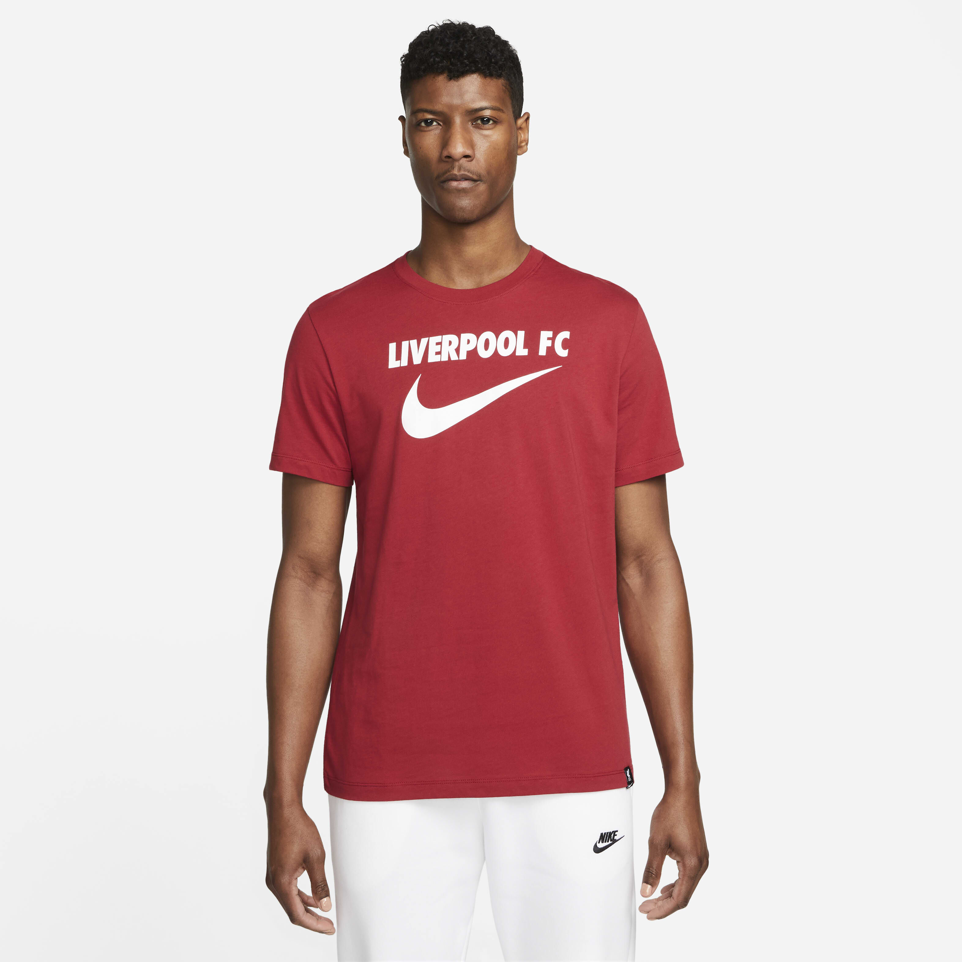 red nike swoosh shirt
