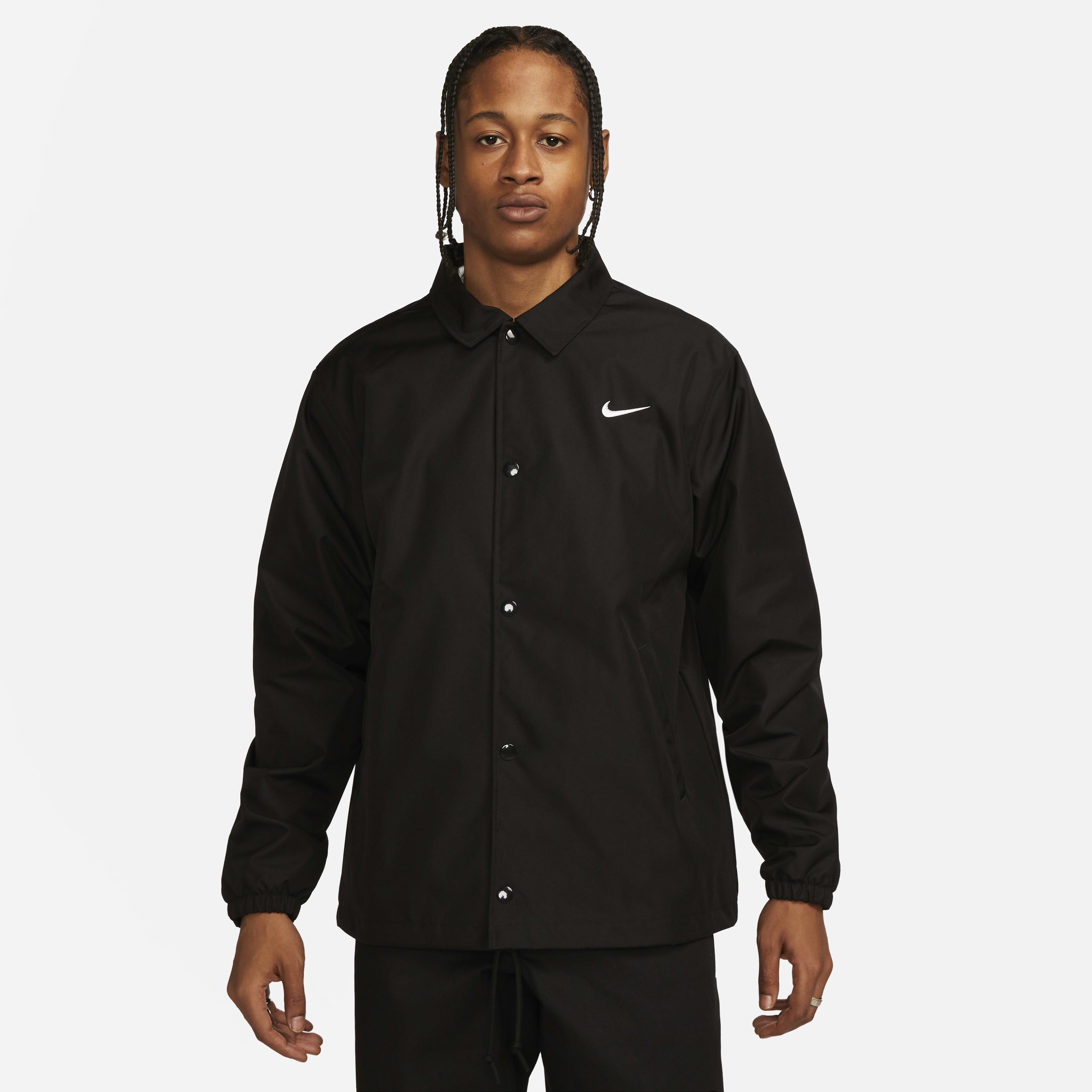 Buy Nike Authentics Men's Lined Coaches Jacket Black/White