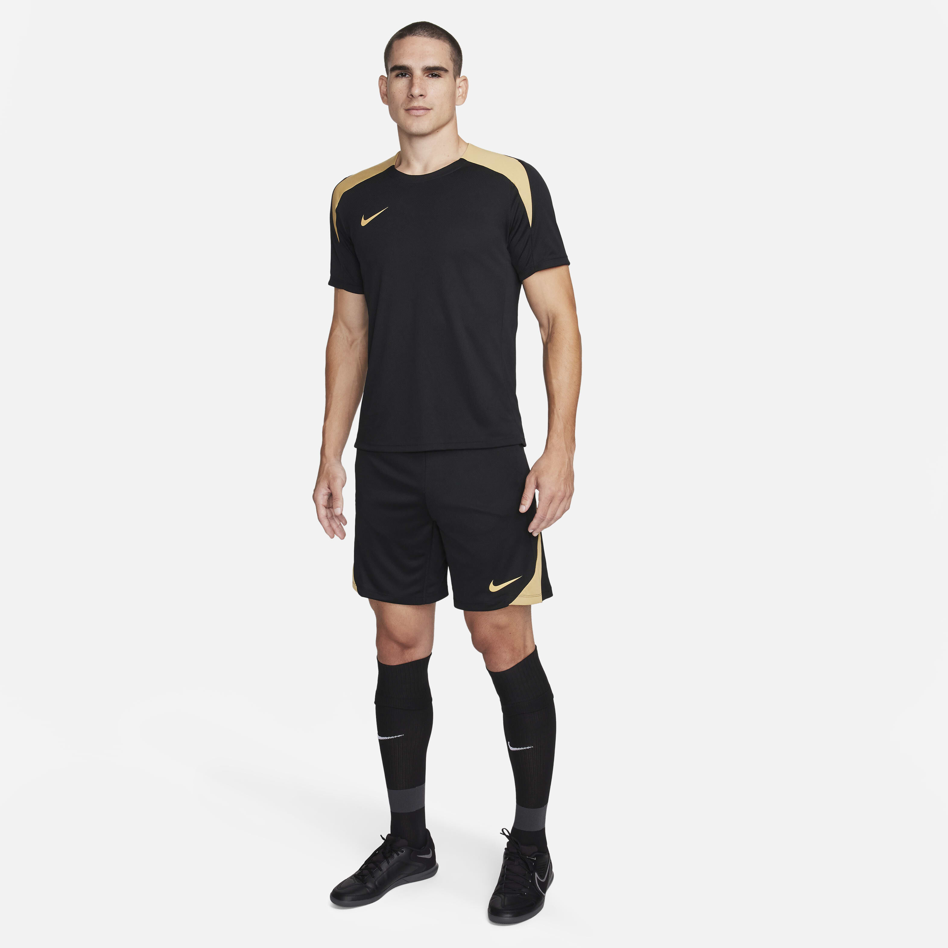 Nike black and gold shorts online
