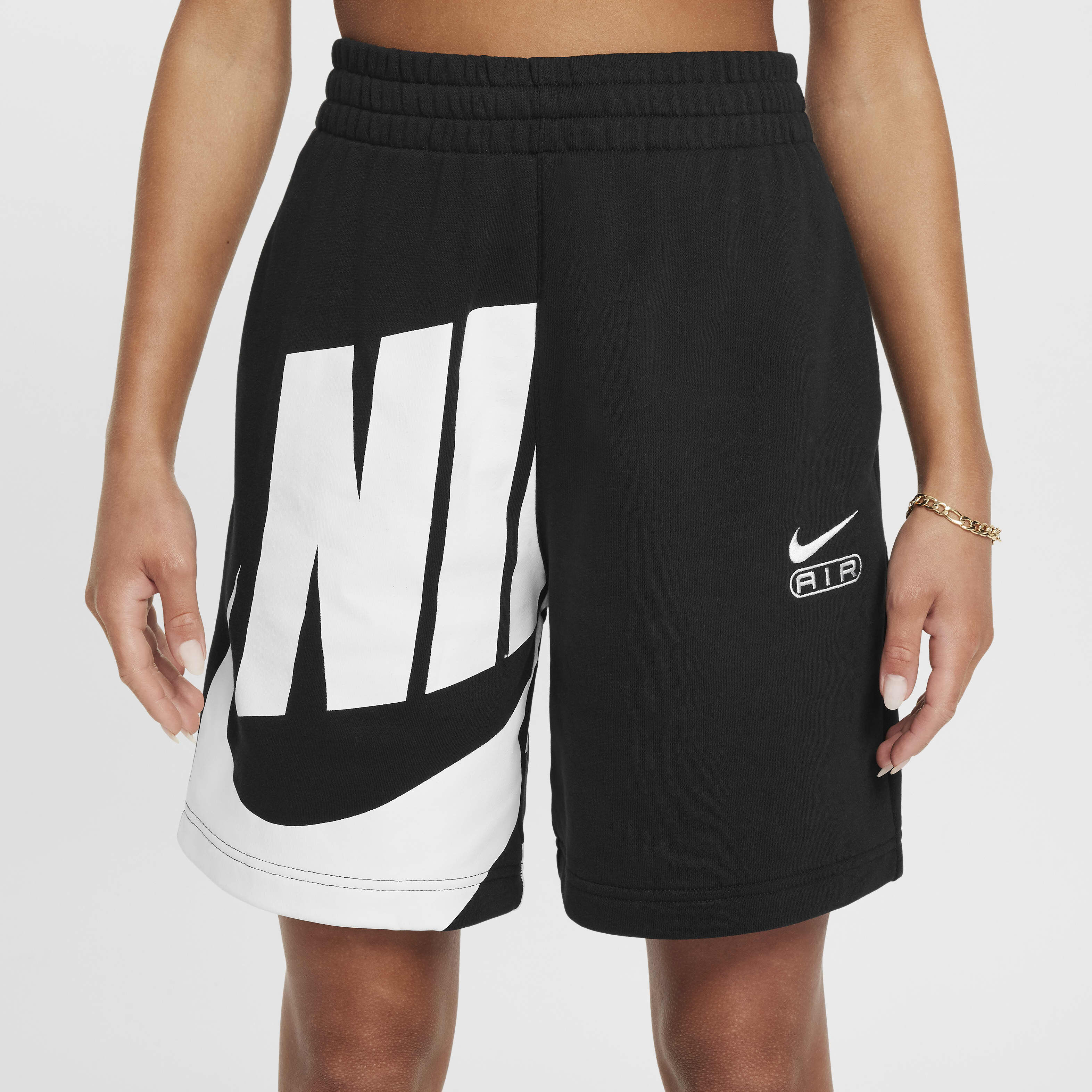 Buy Nike Air Girls French Terry Shorts Black White Nike Kuwait Official