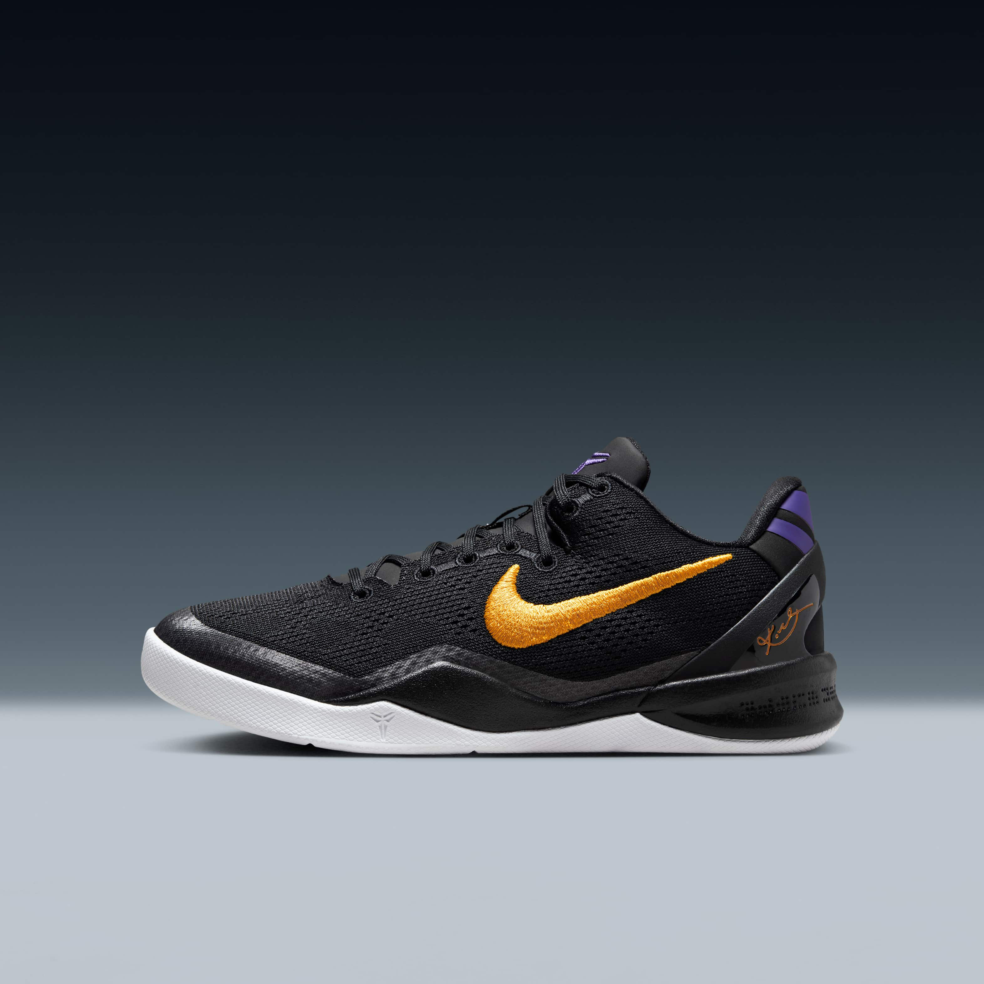 youth black and gold basketball shoes