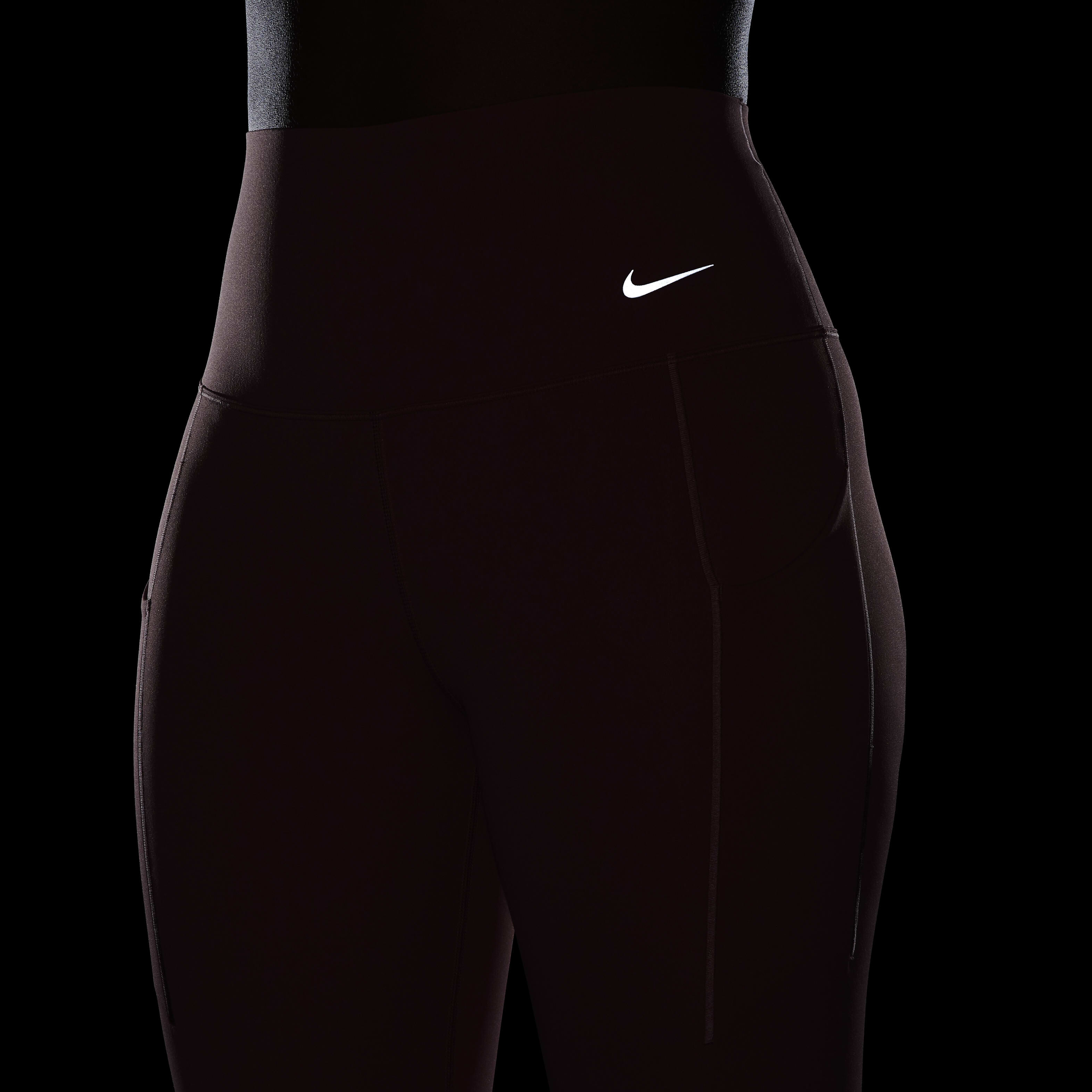 Buy Nike Universa Women s Medium Support High Waisted 7 8 Leggings with Pockets Canyon Pink Black Nike Kuwait Official