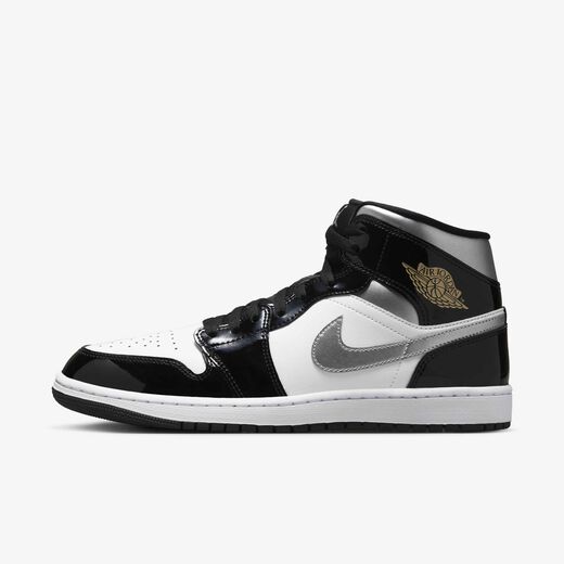Jordan Shoes-Jordan, Air Jordan 1 Mid 'Black Patent', Men's Shoes