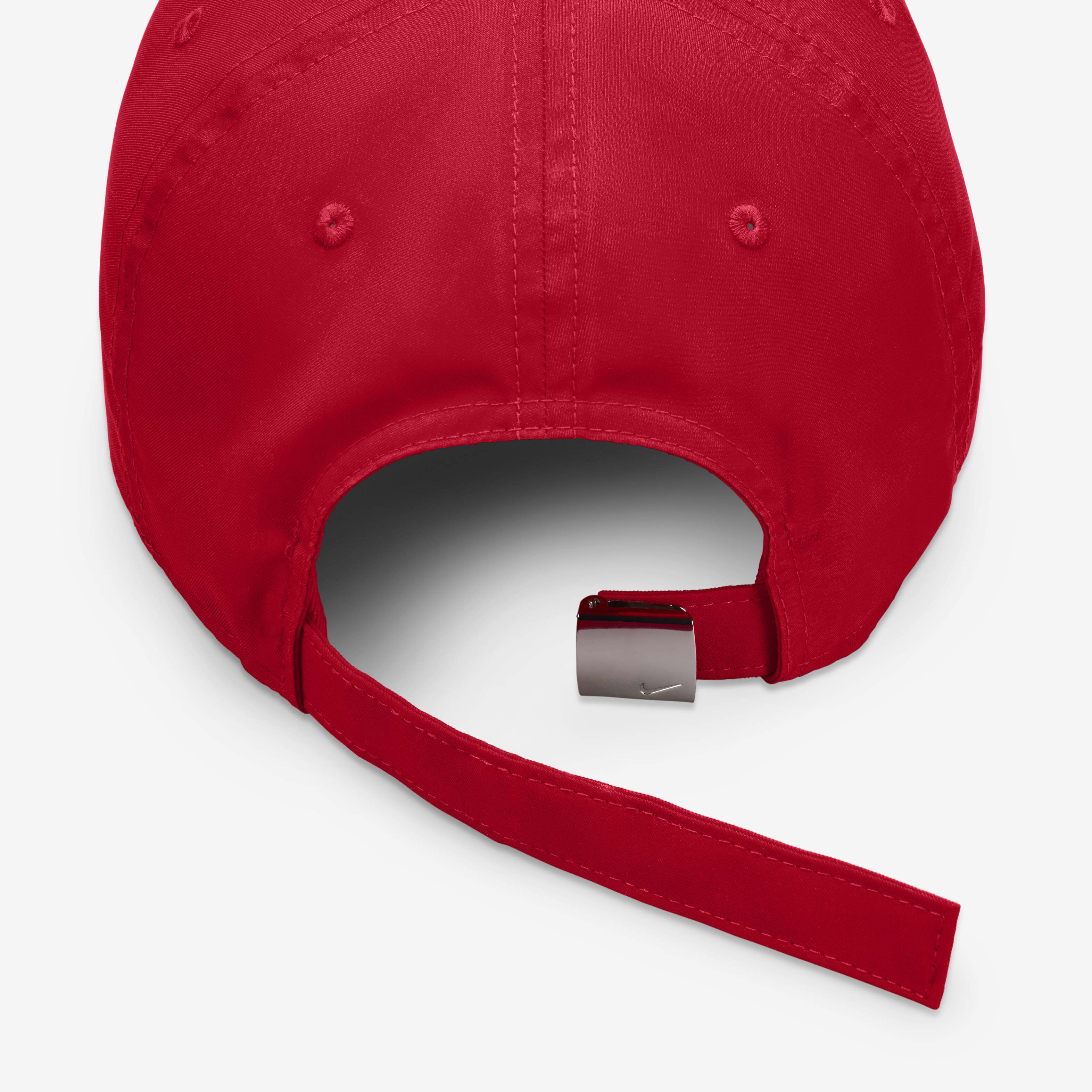 Buy Nike Dri FIT Club Unstructured Metal Swoosh Cap University Red Metallic Silver Nike Kuwait Official