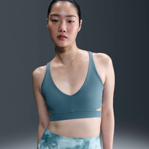 Women's Sports Bras-Nike, Nike Zenvy Rib, Women's Light-Support Padded Sports Bra