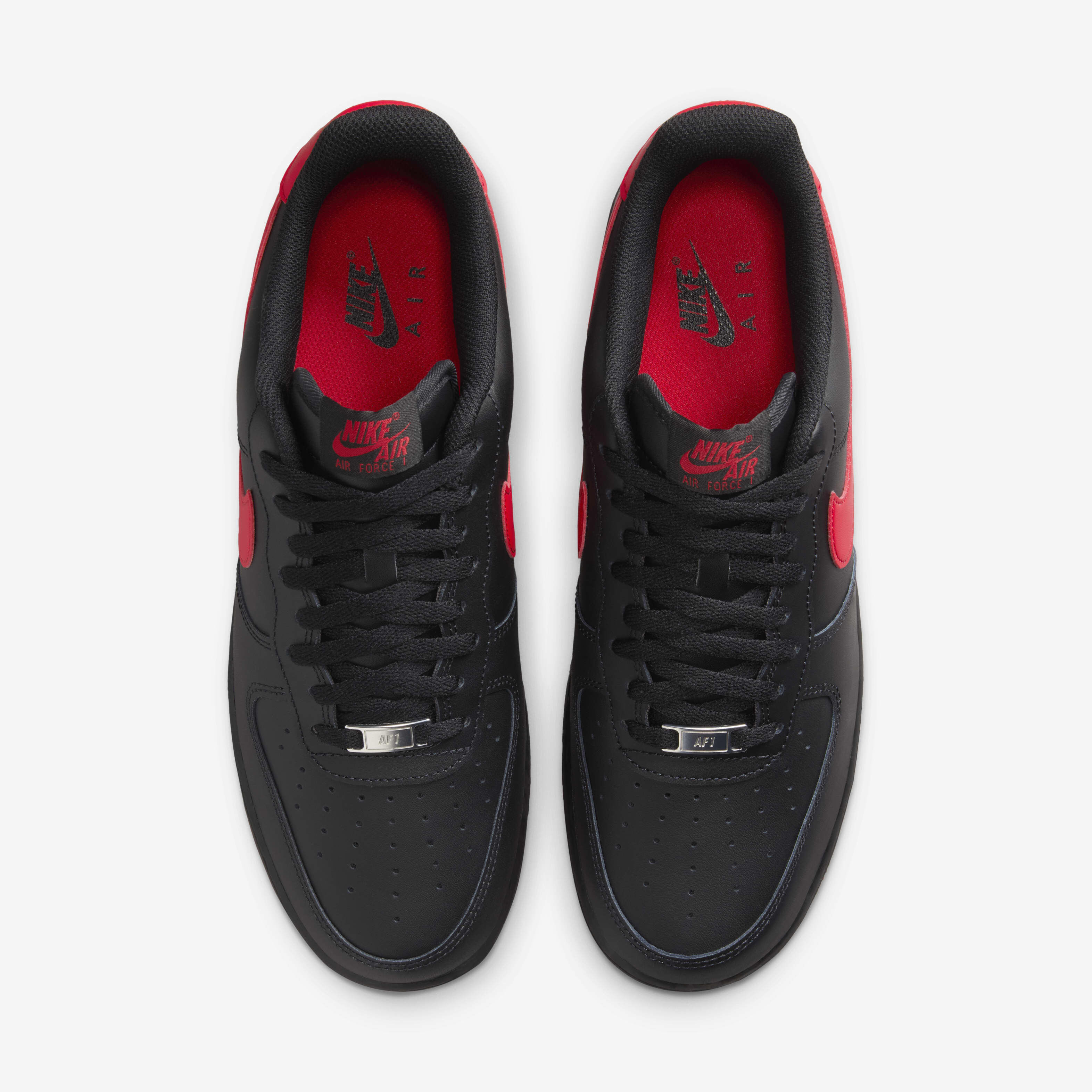 Nike air force 1 '07 black/red men's shoe hot sale