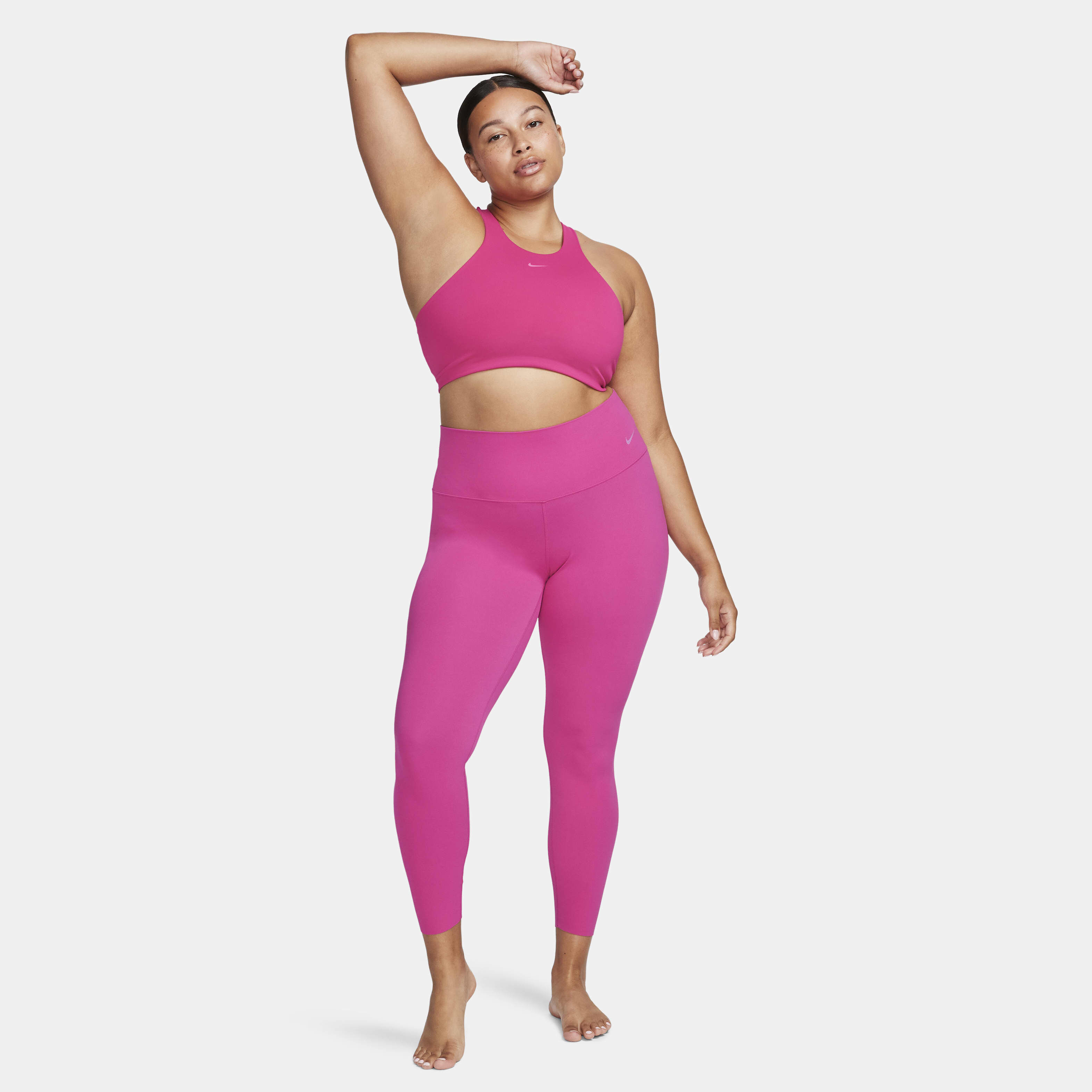 Buy Nike Yoga Alate Curve Women s Medium Support Lightly Lined Sports Bra Fireberry White Nike Kuwait Official