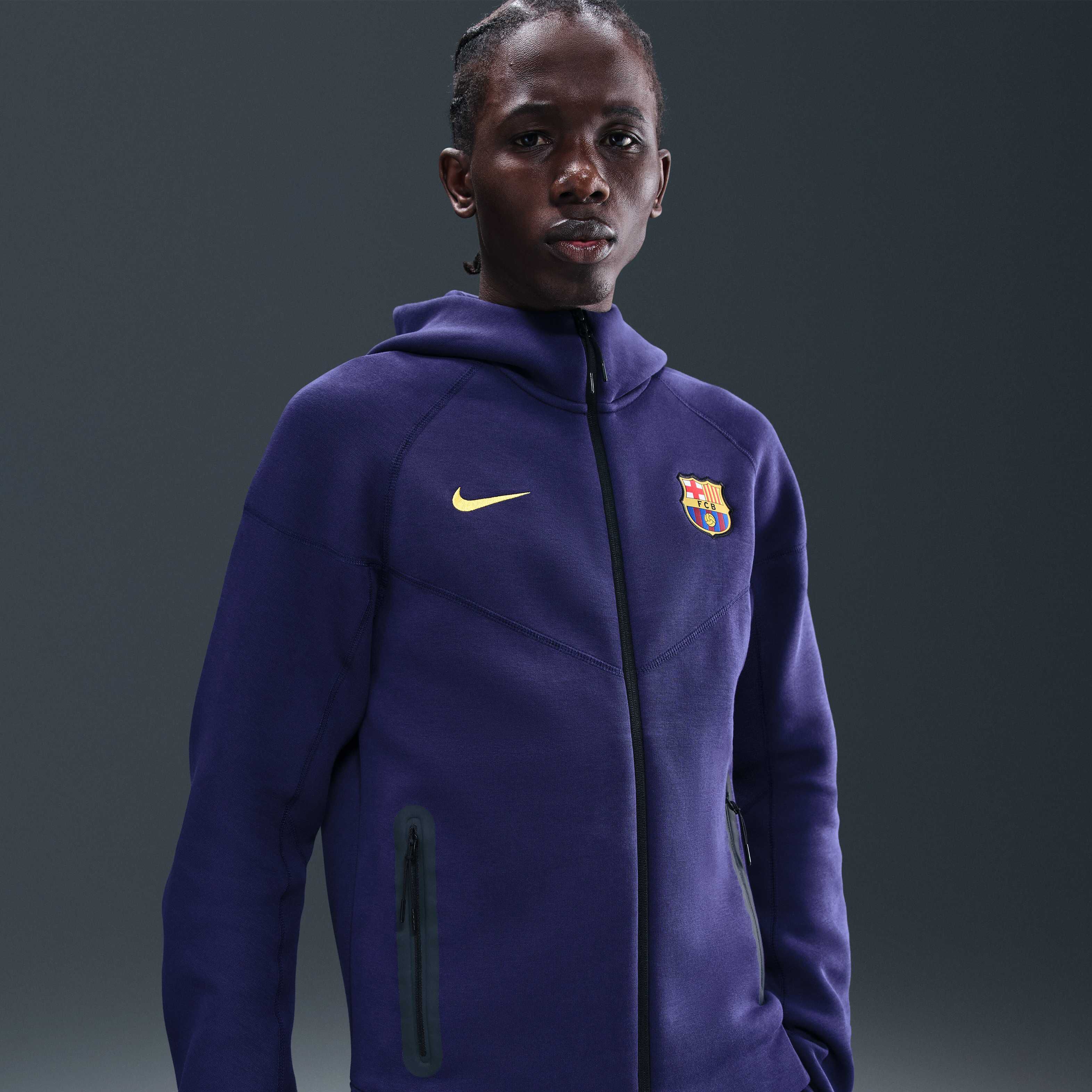 00s Nike FC Barcelona ベンチコート M ネイビー 超美品 NIKE ナイキ ベンチコート ハーフ サッカー観戦 ネイビー