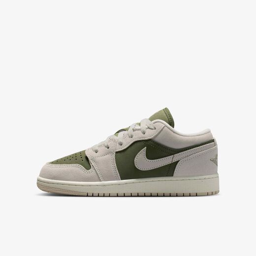 Kids' Jordan Shoes-JRDN, Air Jordan 1 Low 'Medium Olive', Big Kids' Shoes