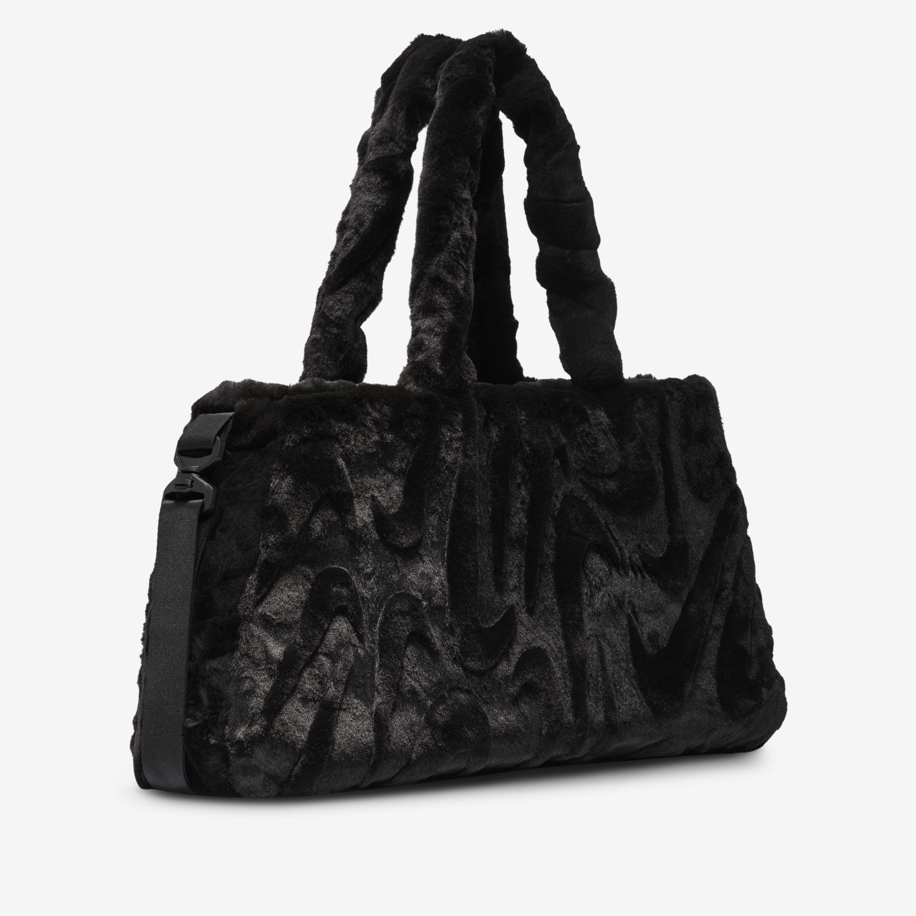 Buy Nike Sportswear Faux Fur Tote (10L) - Black/Black