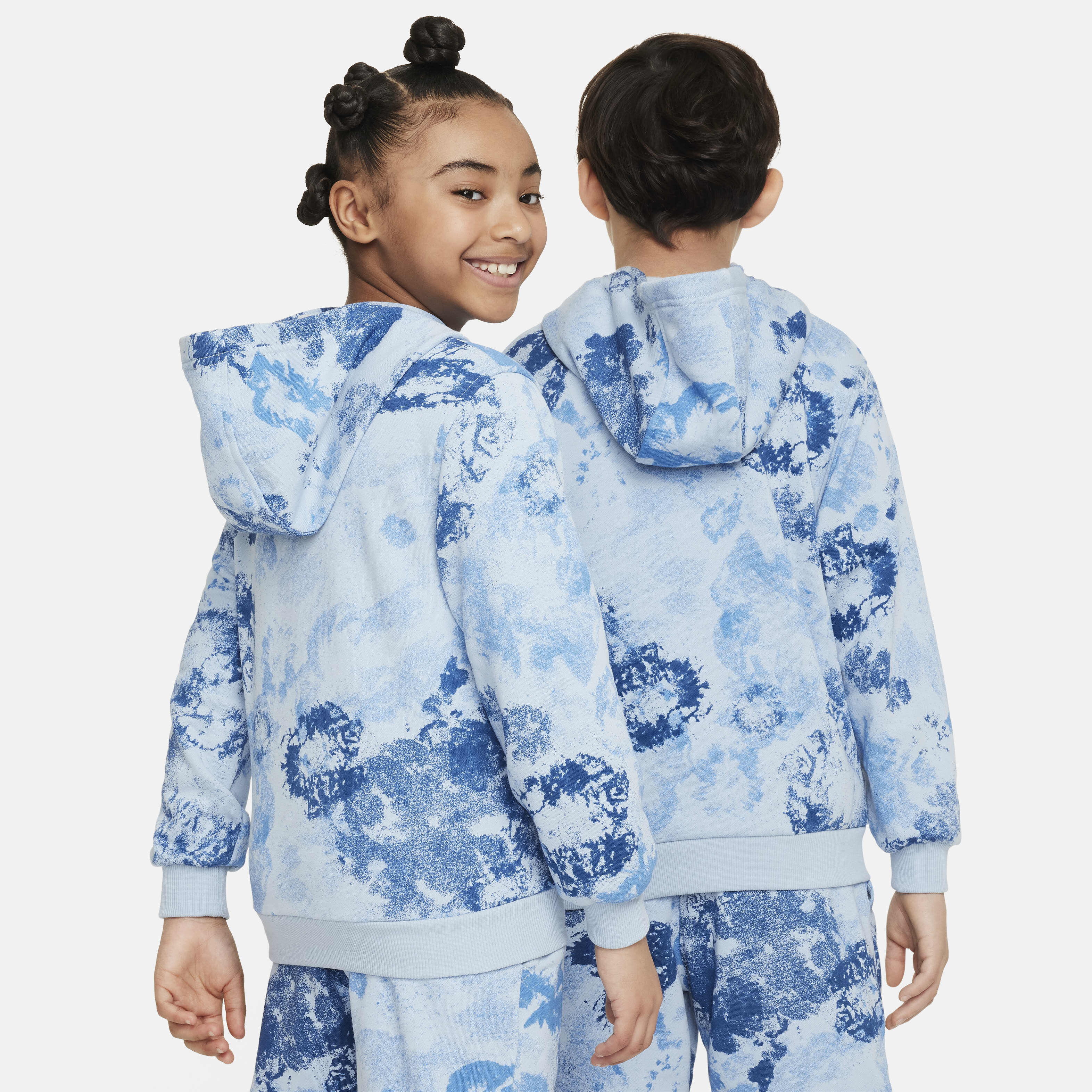 Buy Nike Sportswear Club Fleece Older Kids Pullover Hoodie Light Armoury Blue White Nike Kuwait Official